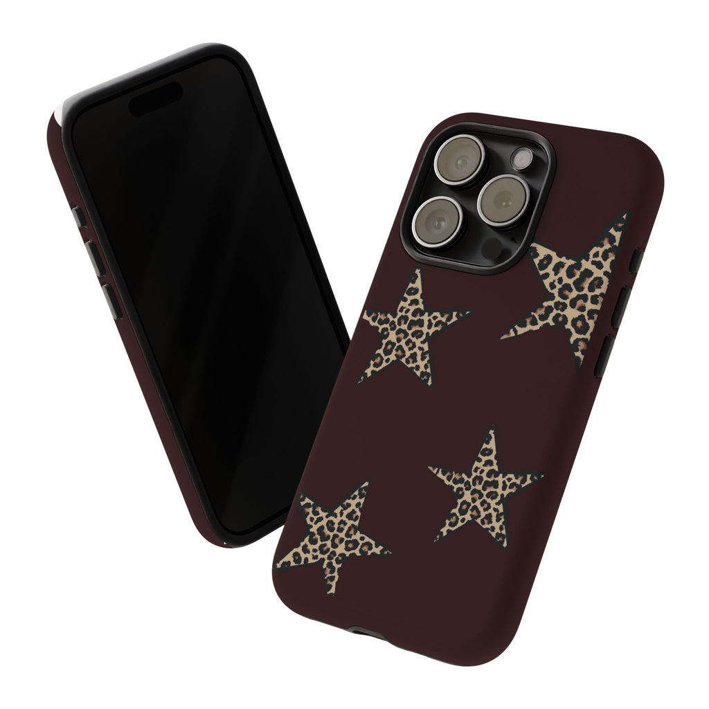 Leopard Star iPhone Case — Chic Brown Protective Tough Case