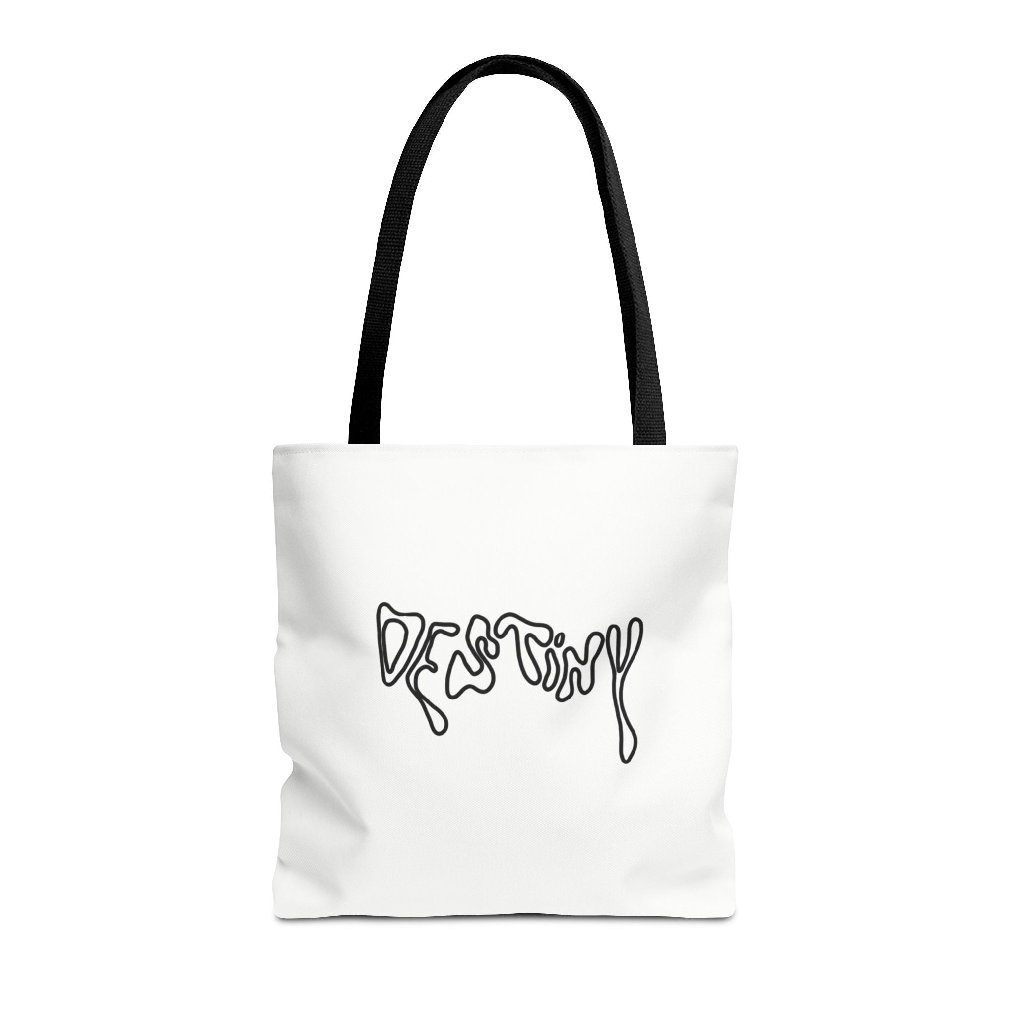 Destiny Script Tote Bag – Minimalist Graphic Canvas Tote