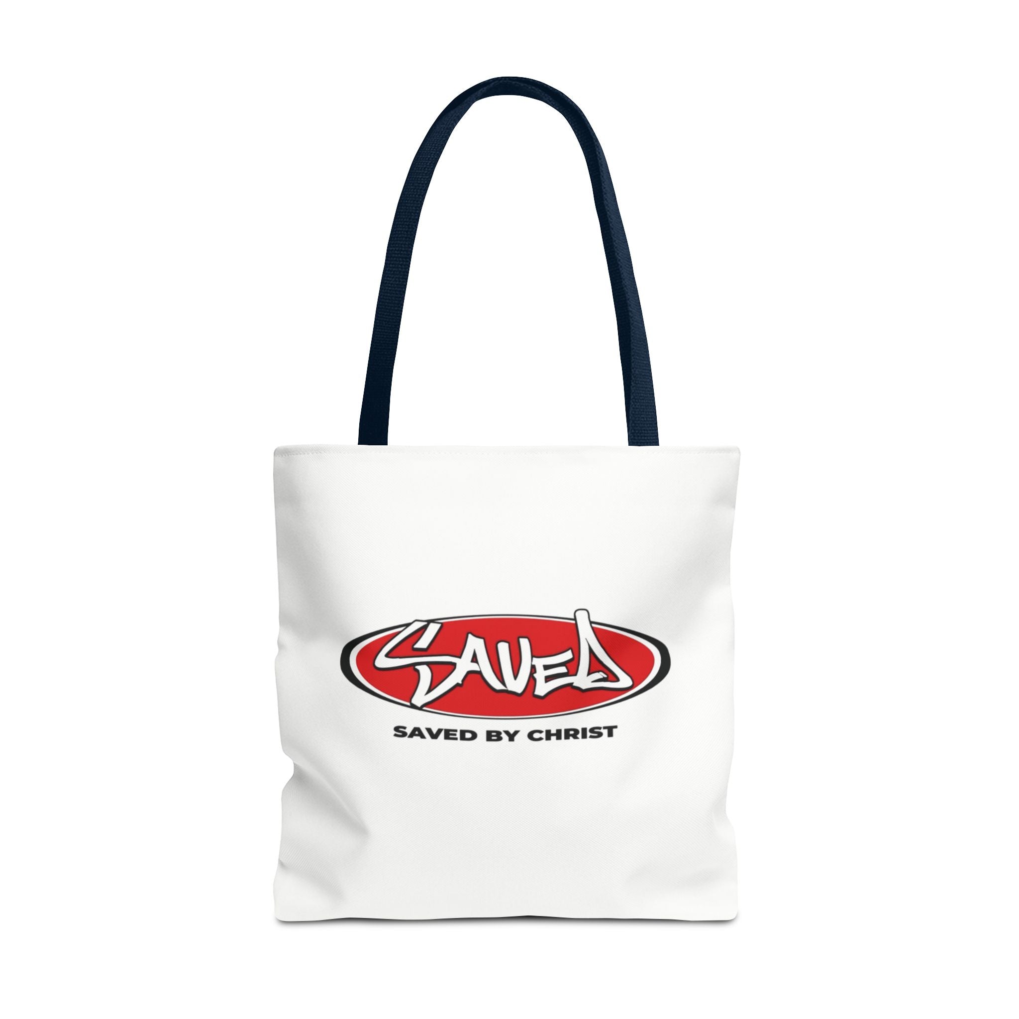 "Saved by Christ" Canvas Tote Bag