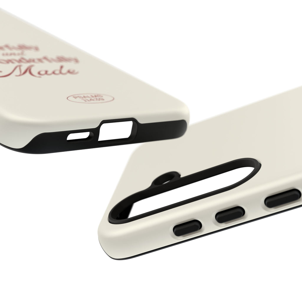 Tough Phone Case — "Fearfully and Wonderfully Made" Christian Scripture Protective Case