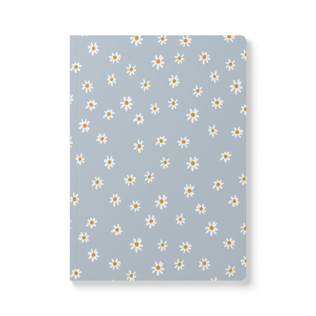 Daisy Pattern Softcover Journal — Floral Dotted Notebook for Notes & Journaling