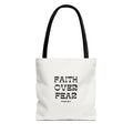 Faith Over Fear Tote Bag — Christian Inspirational Scripture Bag (Psalm 56:3)