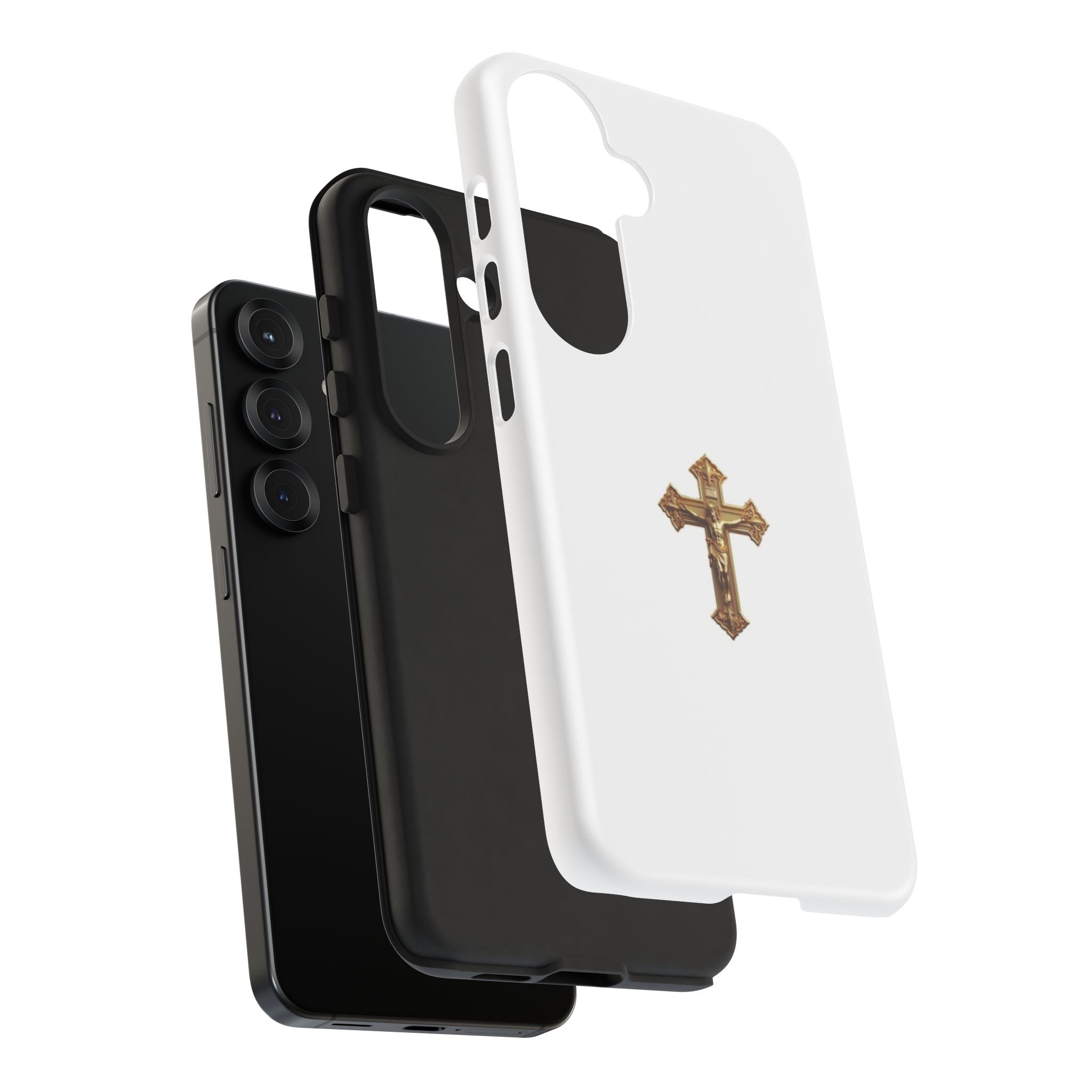 Gold Cross Tough Phone Case | Protective Cover