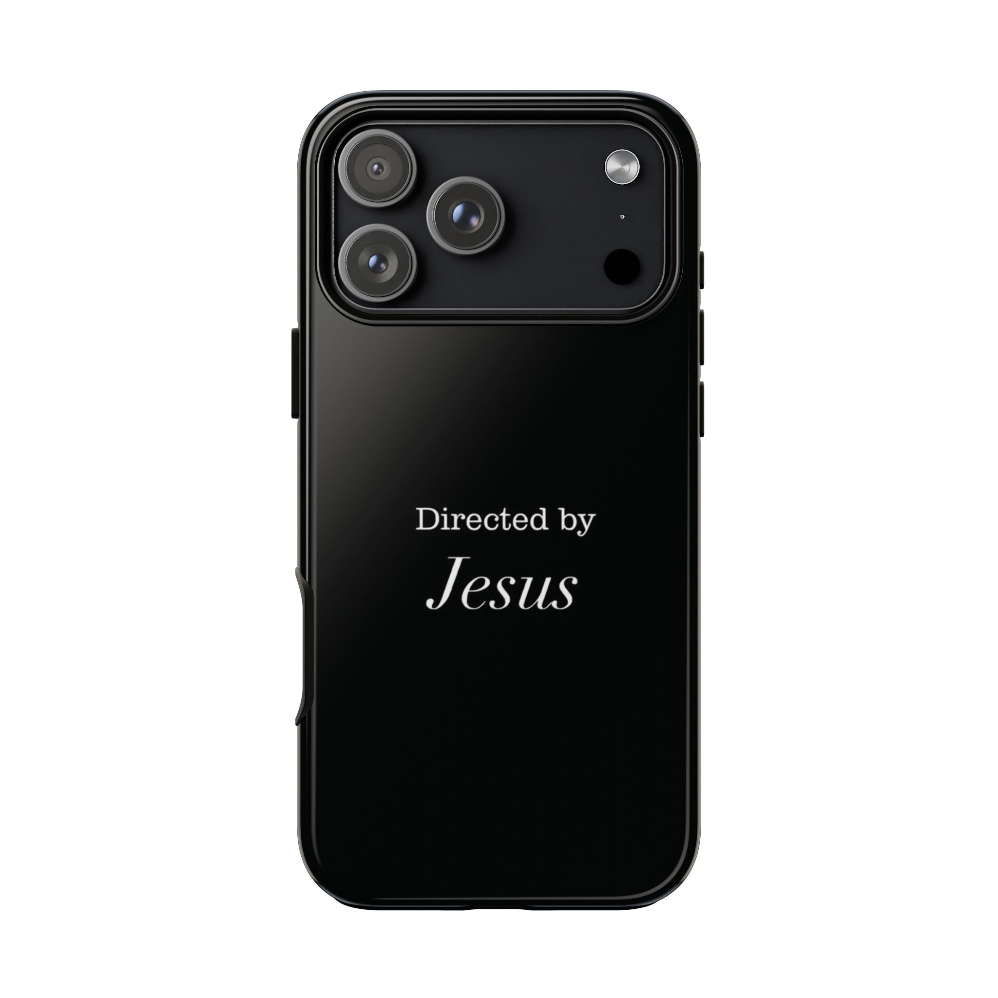 Directed by Jesus Tough Phone Case — Faith Black Protective Case