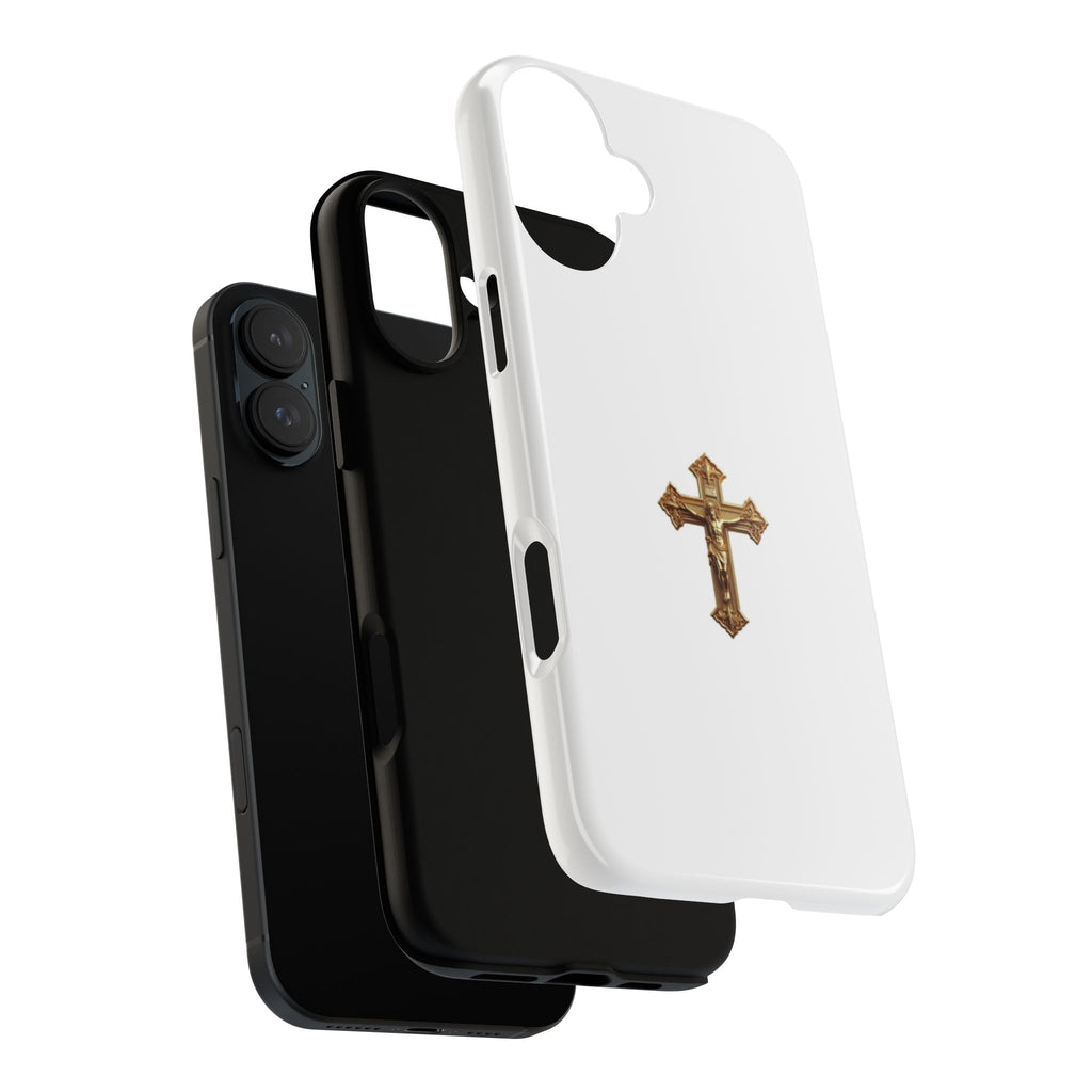 Gold Cross Tough Phone Case | Protective Cover