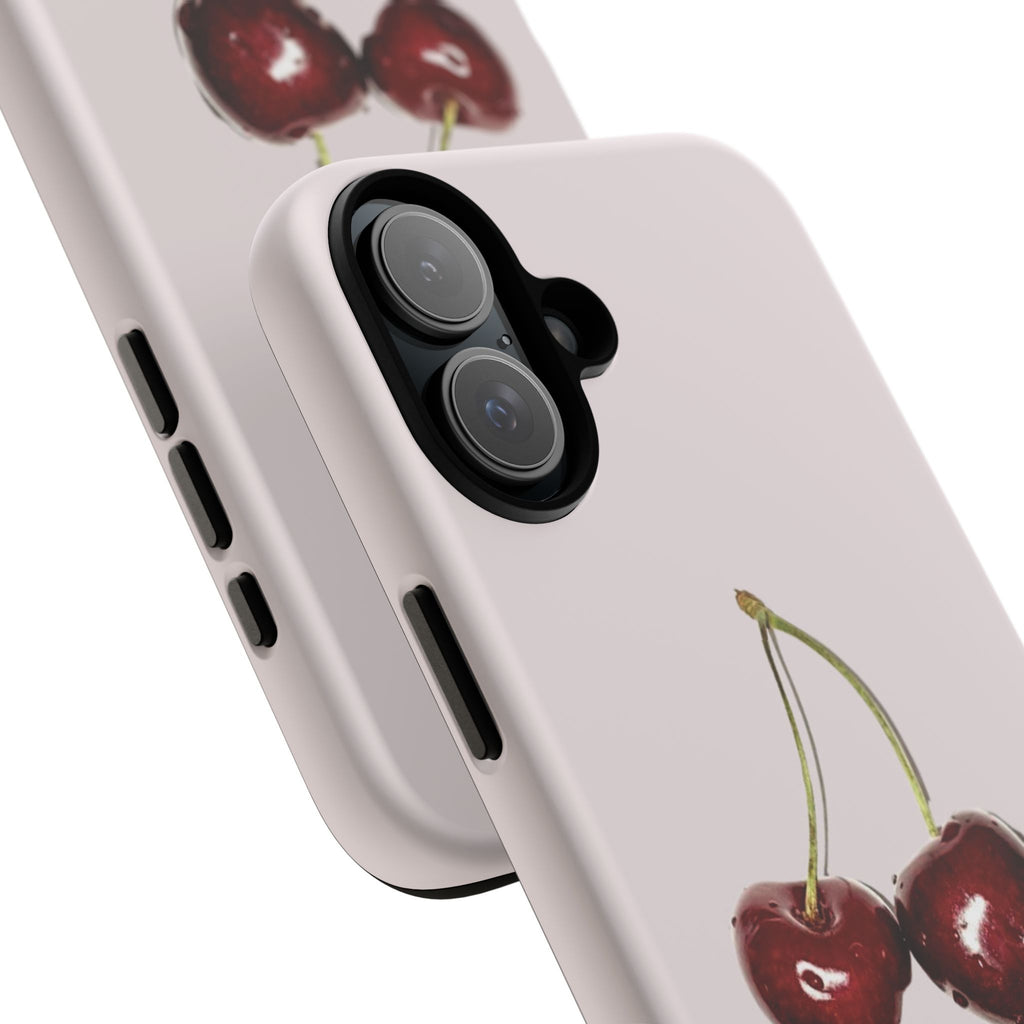 Cherry Vintage iPhone Case — Retro Cherry Illustration with 'CHERRY' Text
