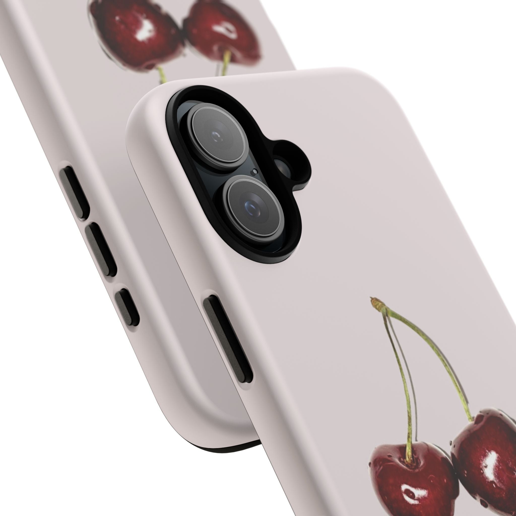 Cherry Vintage iPhone Case — Retro Cherry Illustration with 'CHERRY' Text