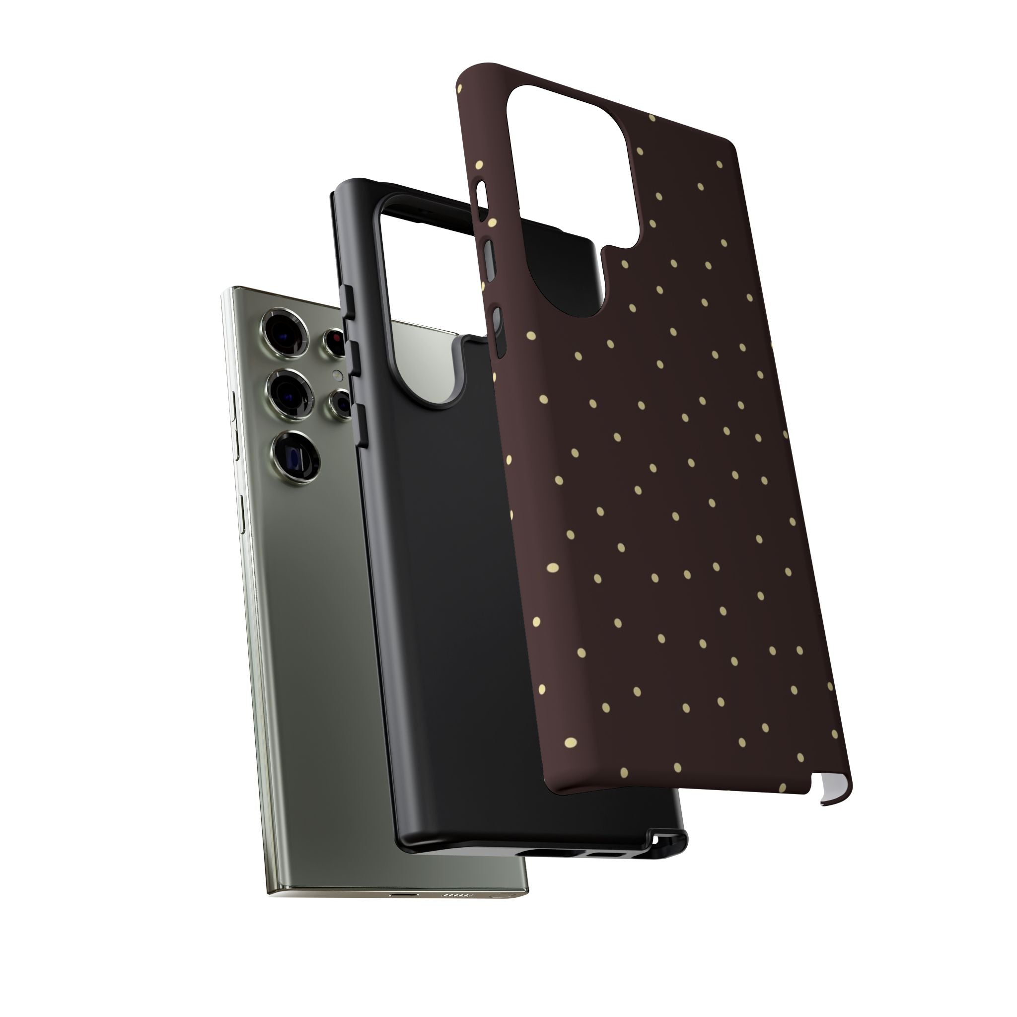 Brown Gold Polka Dot Tough Phone Case