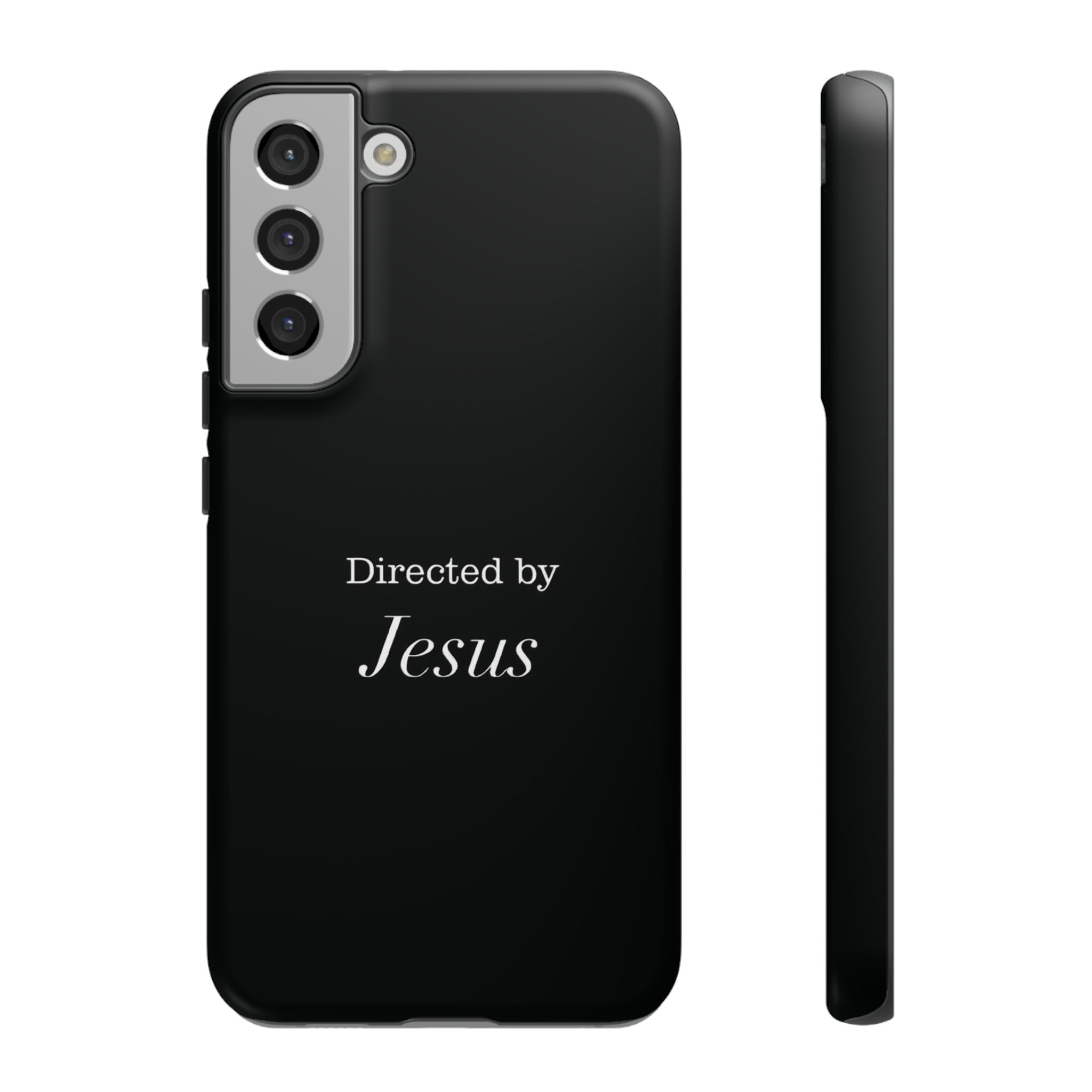 Directed by Jesus Tough Phone Case — Faith Black Protective Case