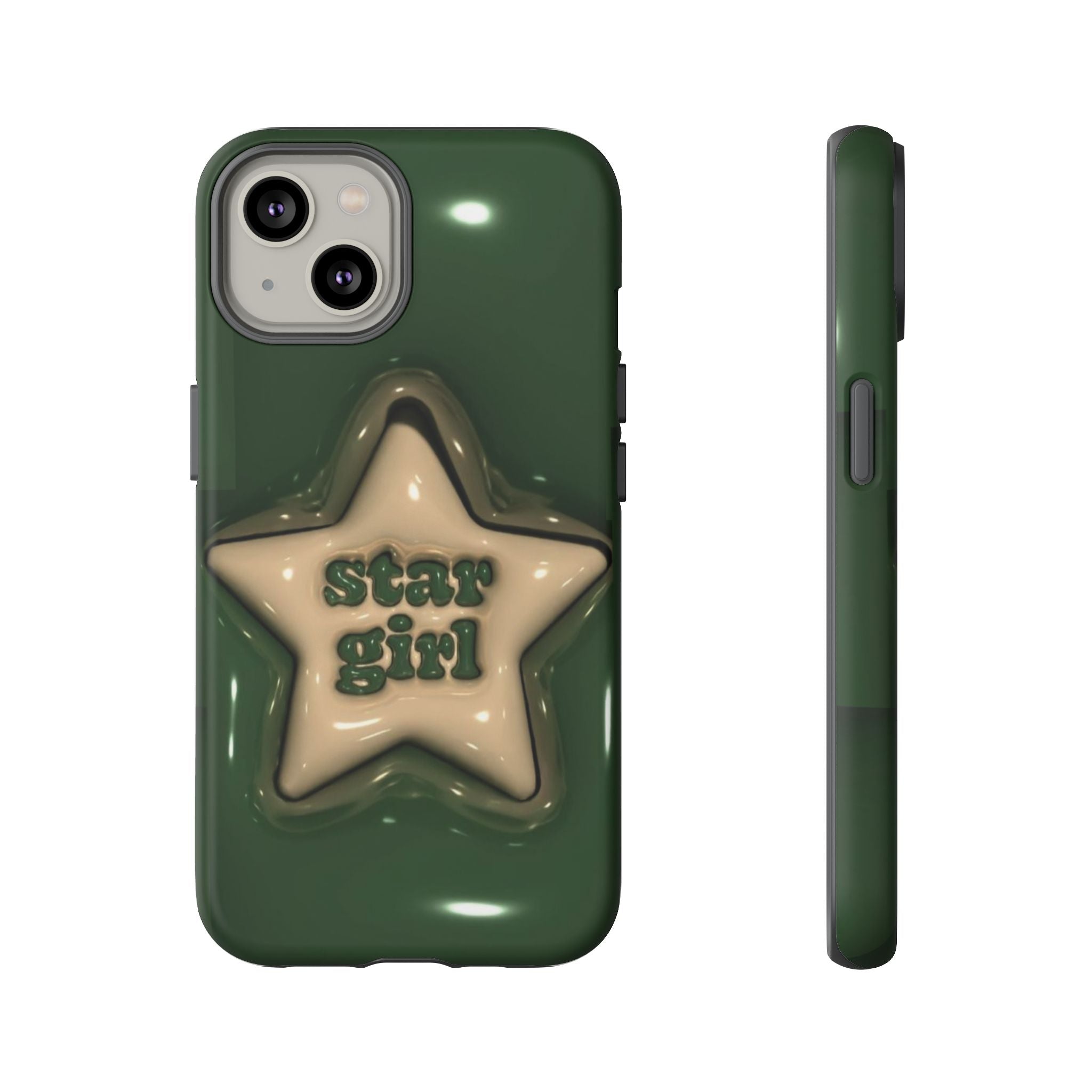 Star Girl iPhone Case — Green Star Protective Case