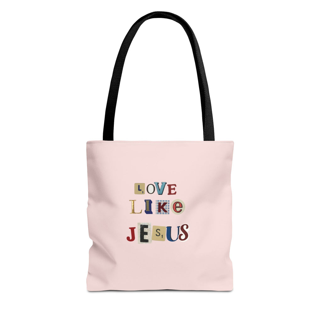 Love Like Jesus Tote Bag — Christian Inspirational Pink Everyday Tote