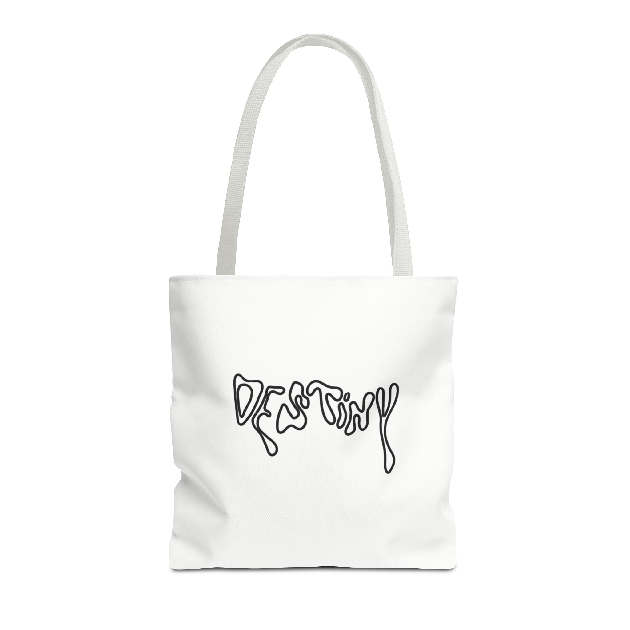 Destiny Script Tote Bag – Minimalist Graphic Canvas Tote