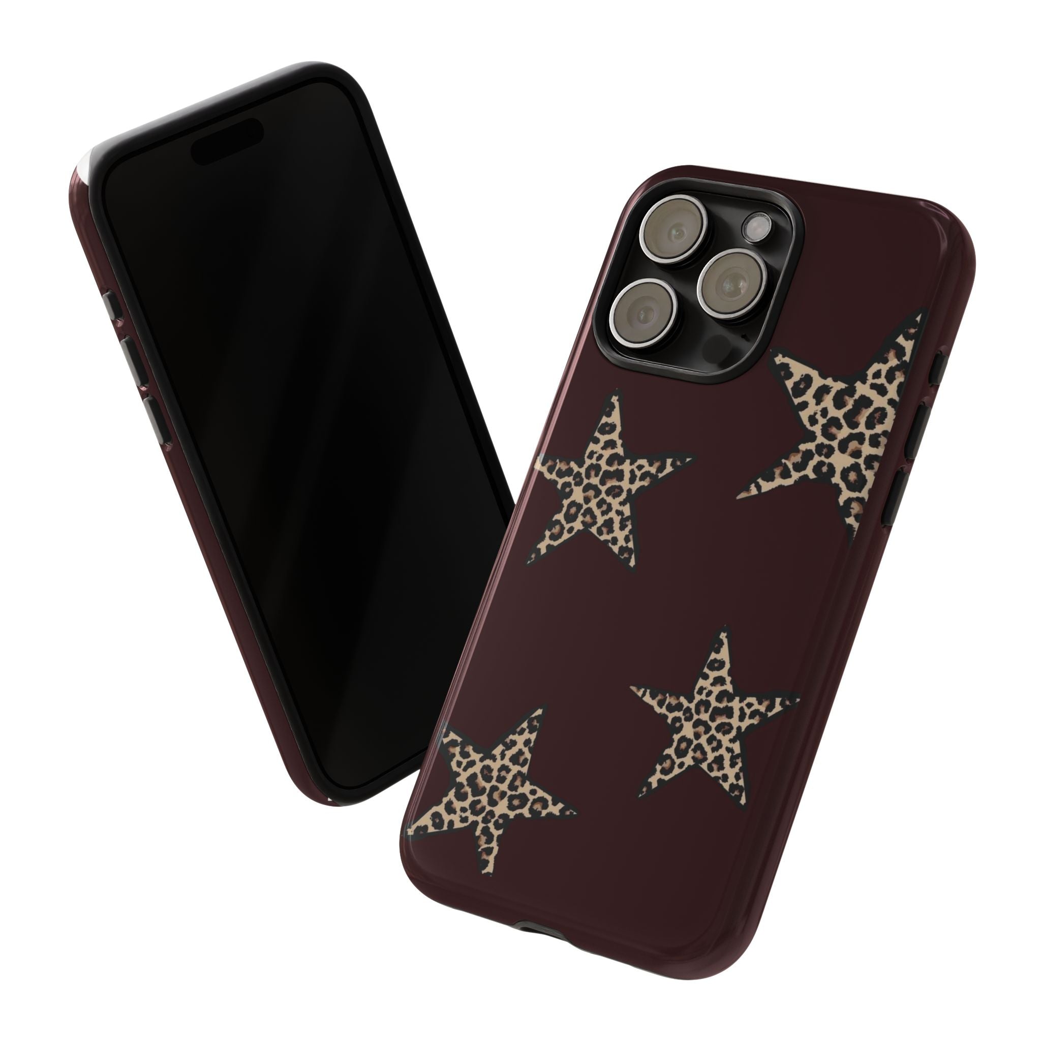 Leopard Star iPhone Case — Chic Brown Protective Tough Case