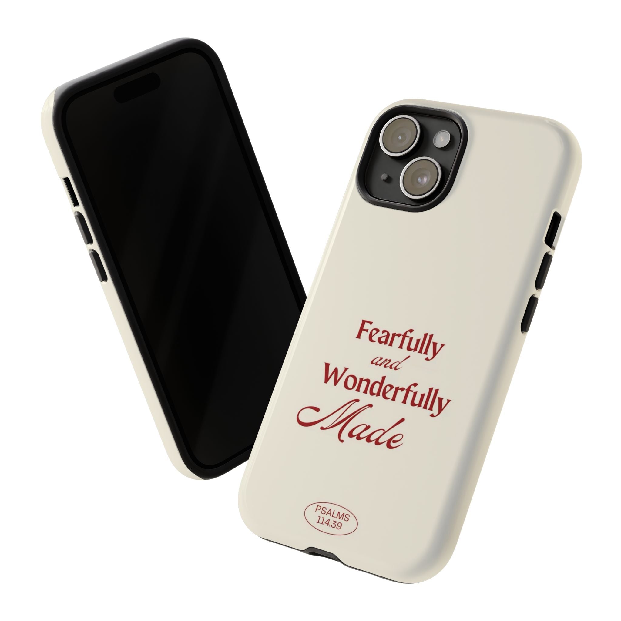 Tough Phone Case — "Fearfully and Wonderfully Made" Christian Scripture Protective Case