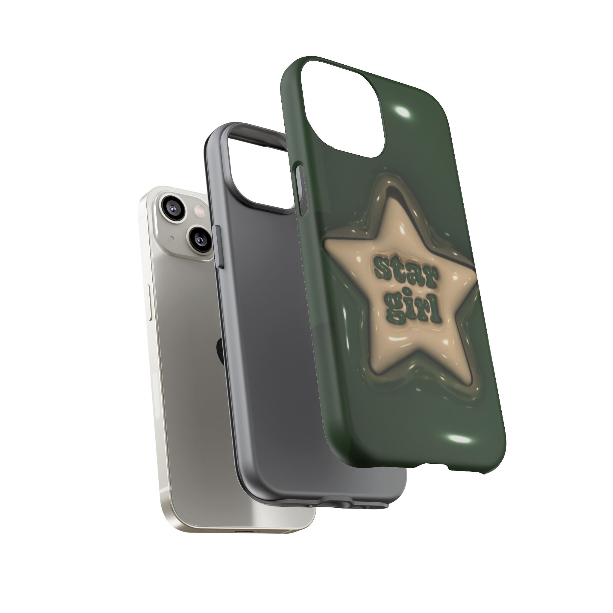 Star Girl iPhone Case — Green Star Protective Case