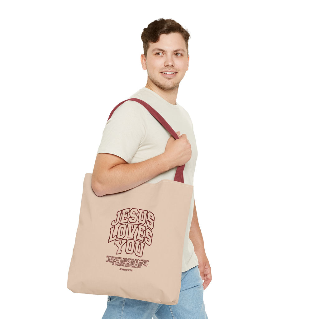 Jesus Loves You Canvas Tote Bag