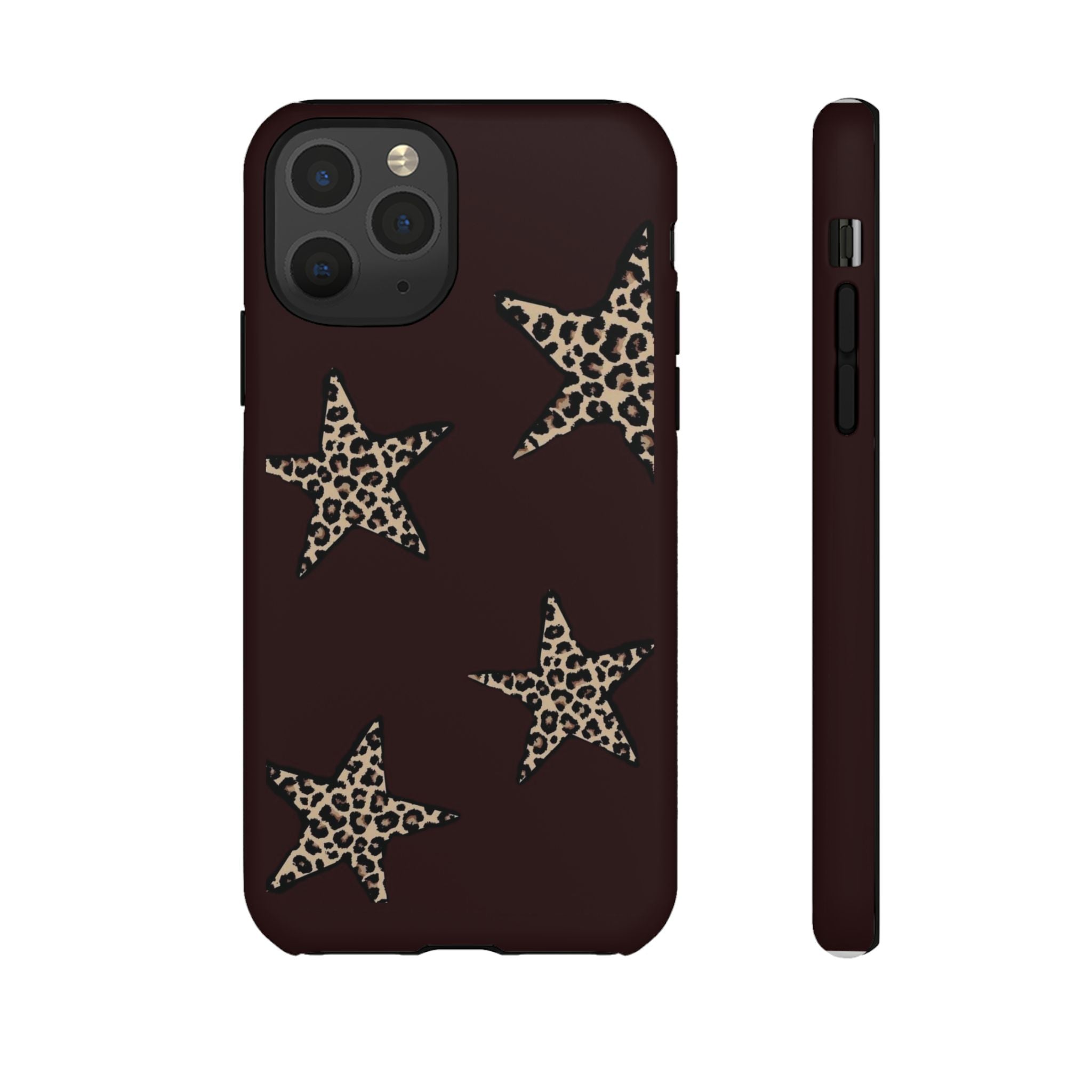 Leopard Star iPhone Case — Chic Brown Protective Tough Case