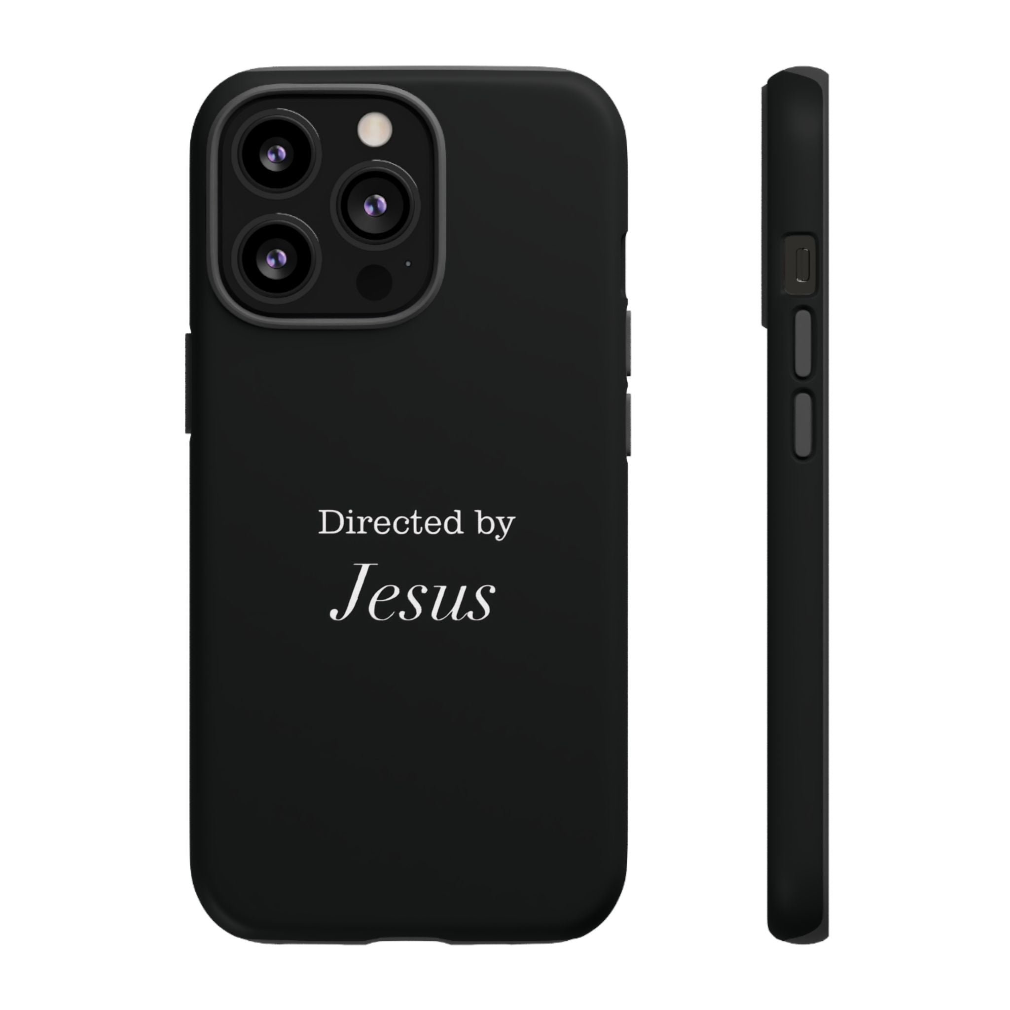 Directed by Jesus Tough Phone Case — Faith Black Protective Case