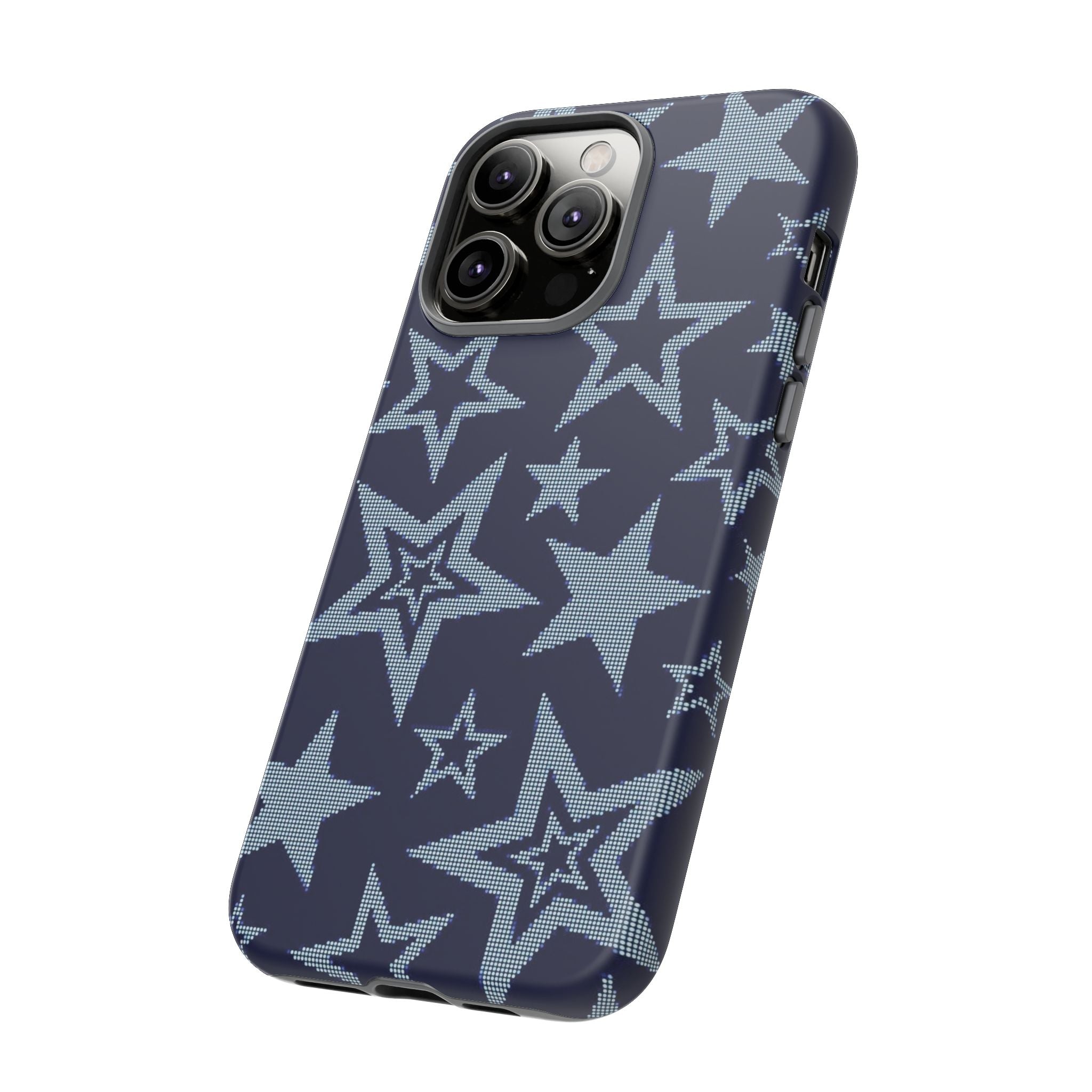 Navy Star Pattern Tough iPhone Case