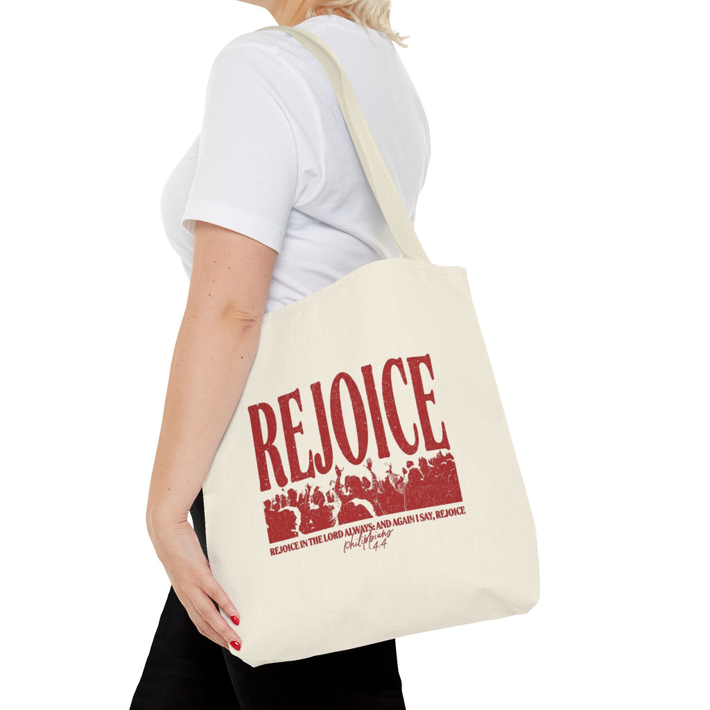 "Rejoice" Graphic Tote Bag