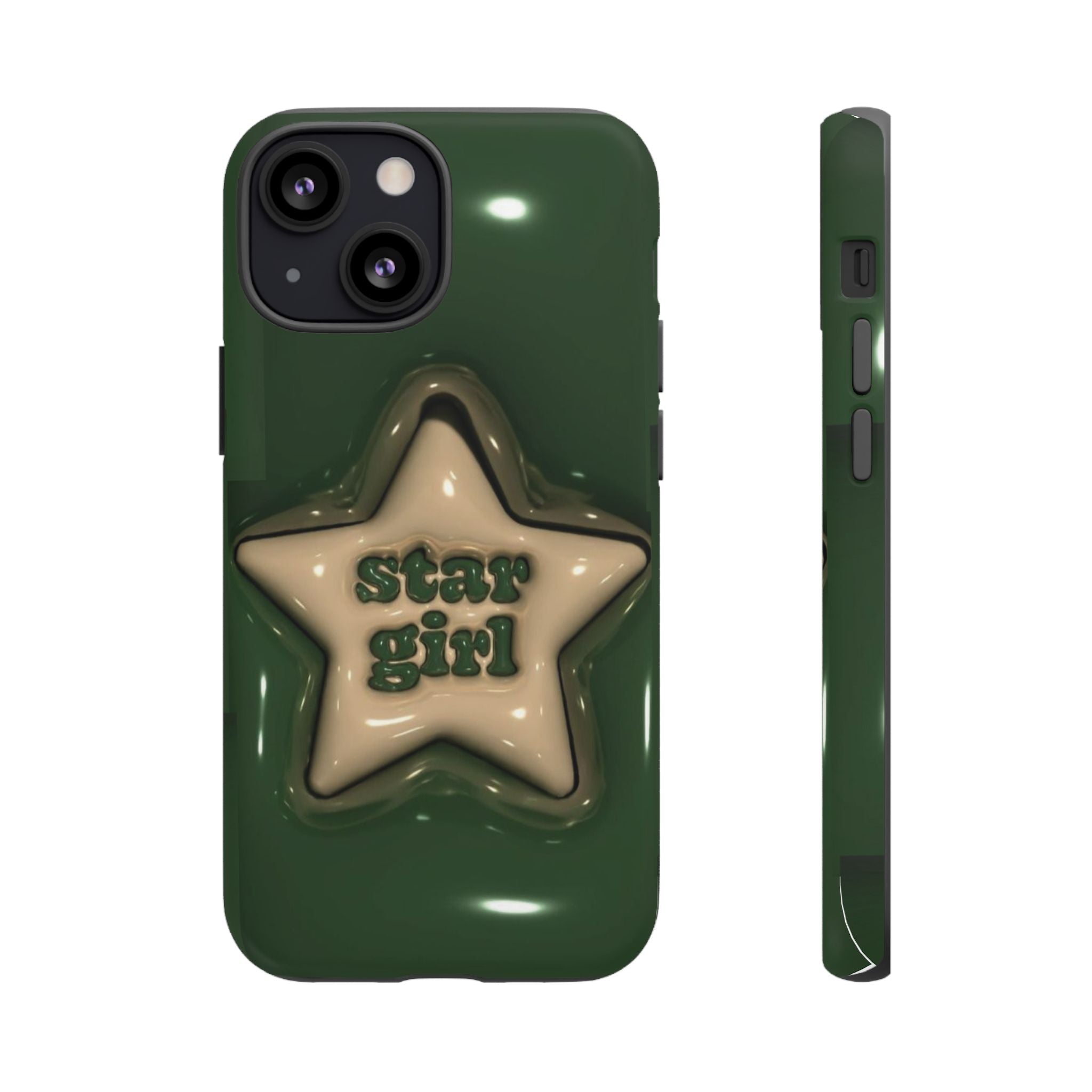 Star Girl iPhone Case — Green Star Protective Case