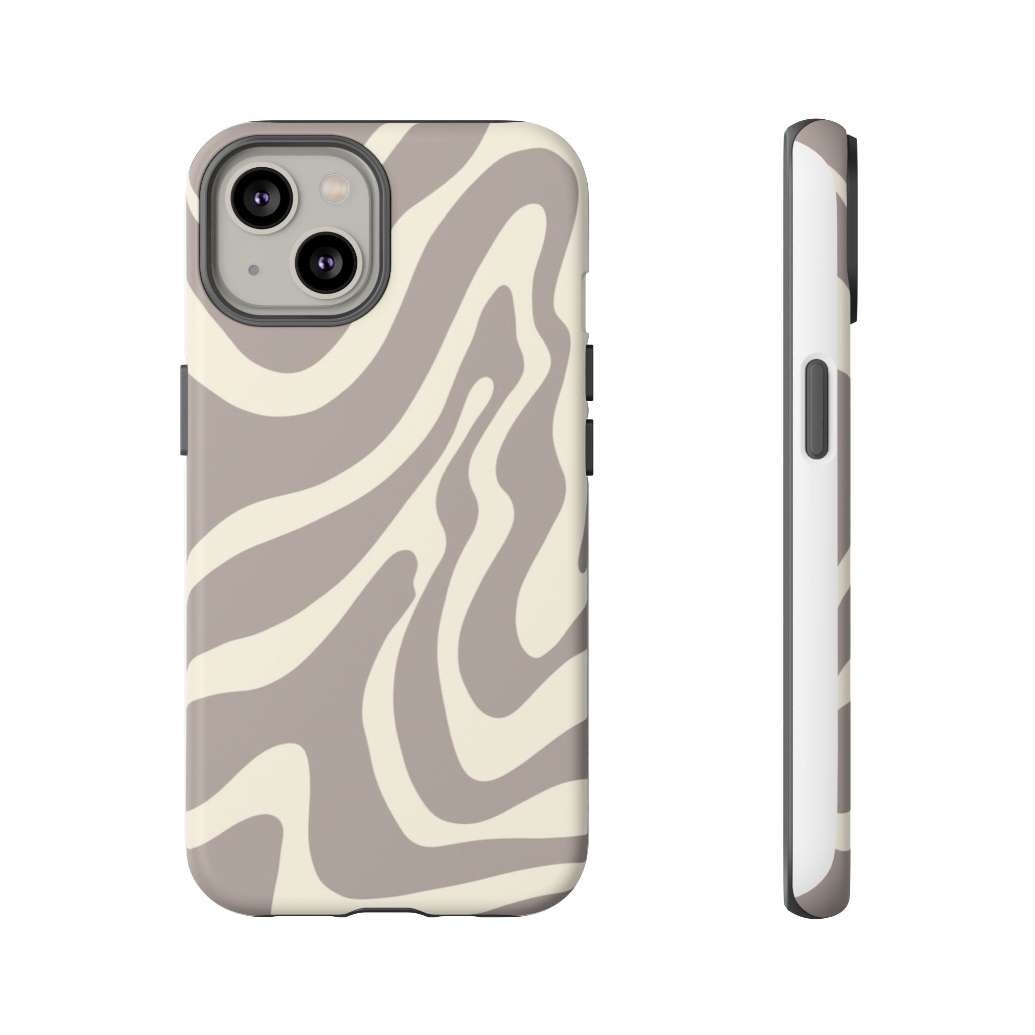 Neutral Zebra Print Tough iPhone Case