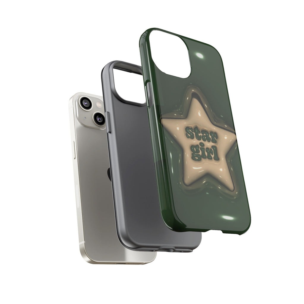 Star Girl iPhone Case — Green Star Protective Case