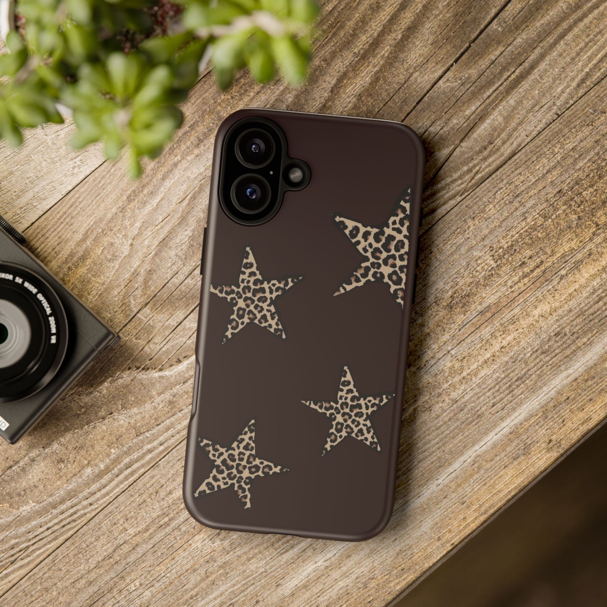 Leopard Star iPhone Case — Chic Brown Protective Tough Case
