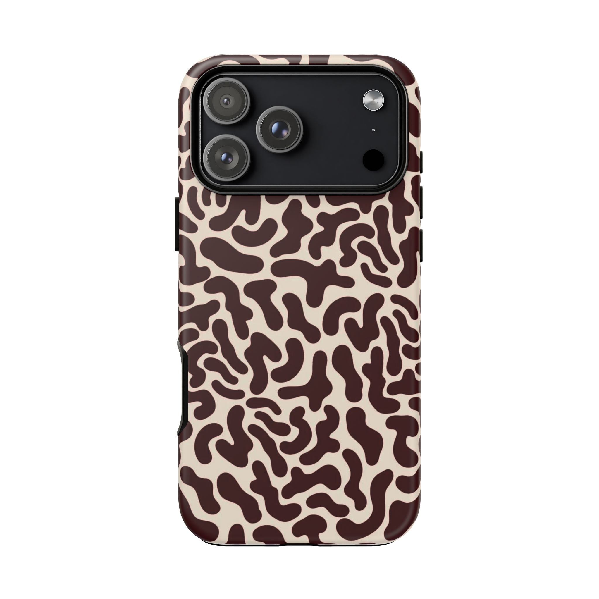 Animal Print iPhone Case - Brown Abstract Cow Pattern Tough Case