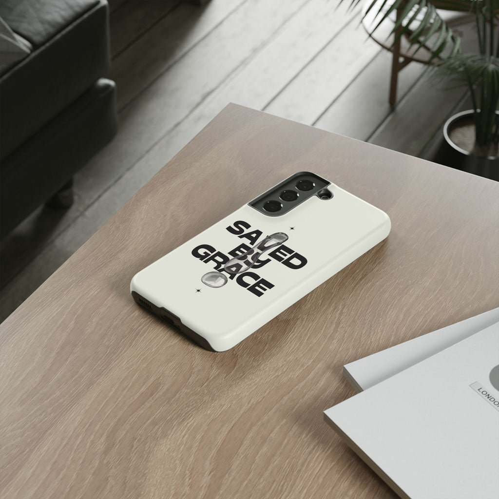 Saved By Grace Tough Phone Case — Christian Faith iPhone Cover