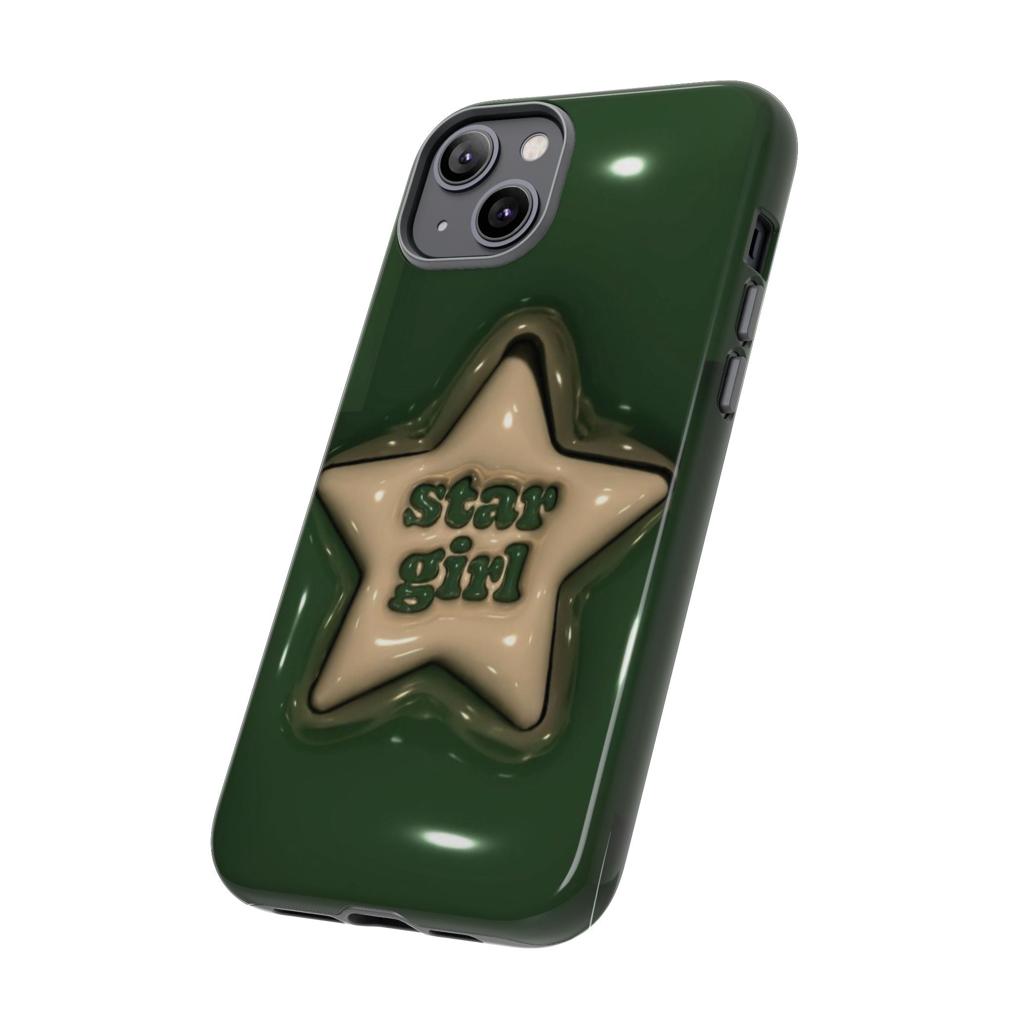Star Girl iPhone Case — Green Star Protective Case