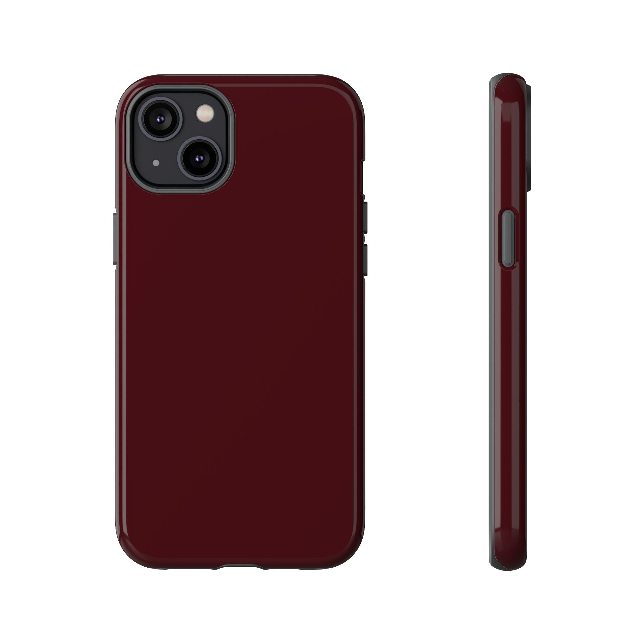 Maroon Tough iPhone Case — Slim Impact-Resistant Protective Cover