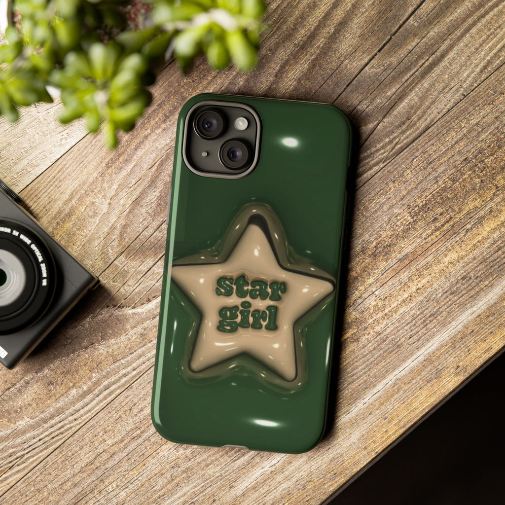 Star Girl iPhone Case — Green Star Protective Case