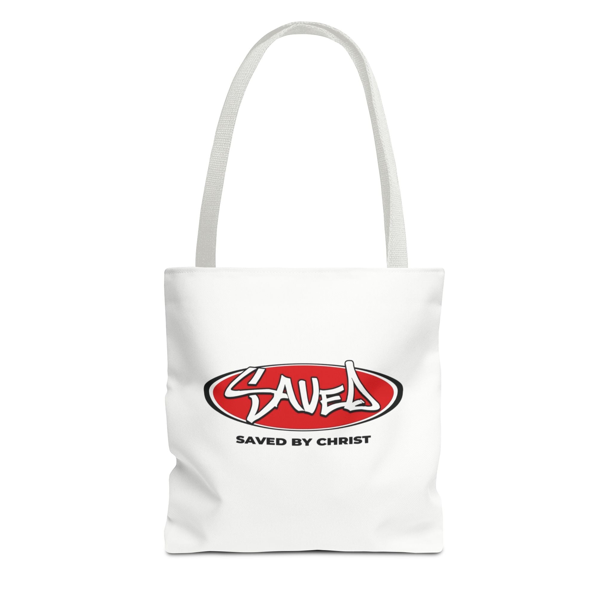 "Saved by Christ" Canvas Tote Bag