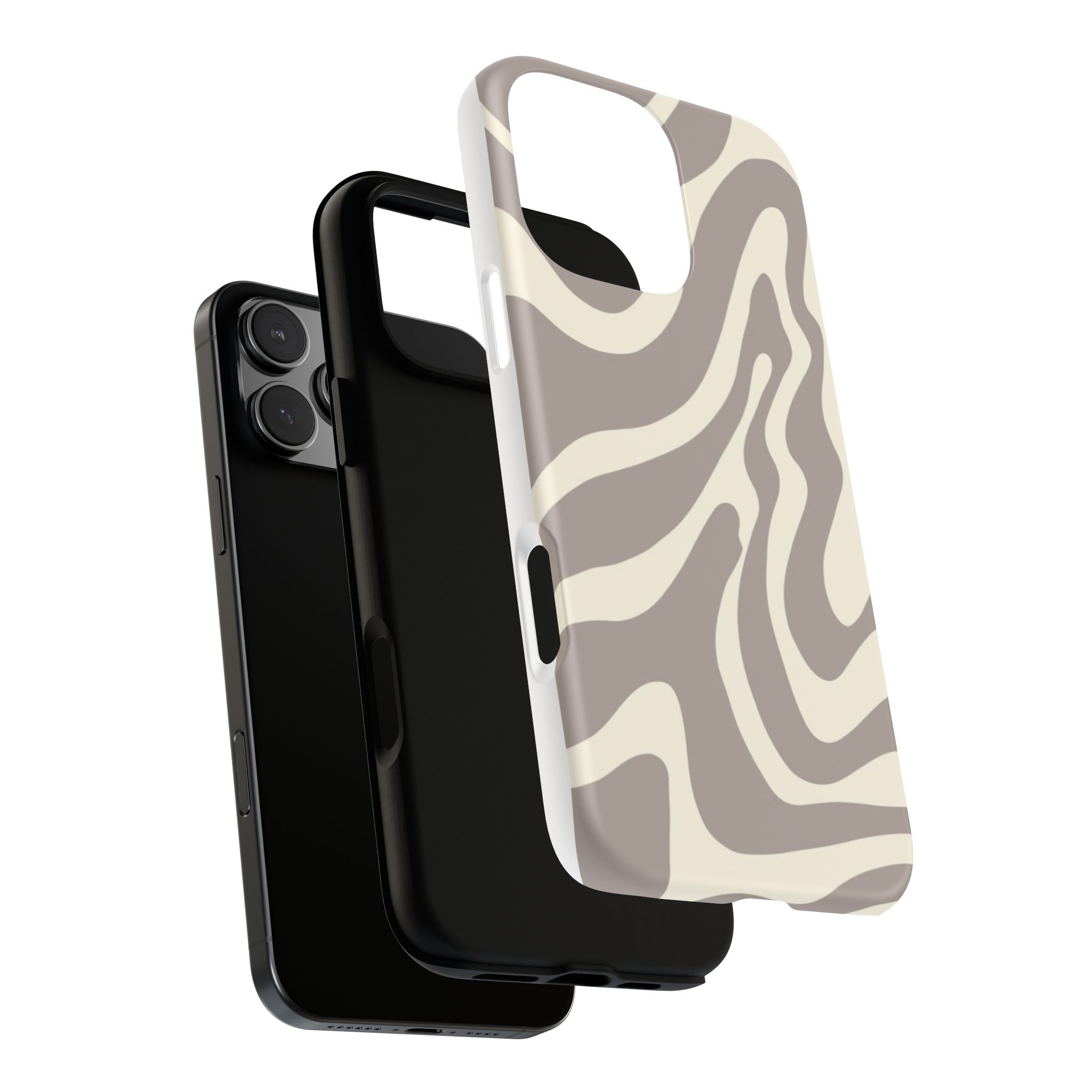 Neutral Zebra Print Tough iPhone Case