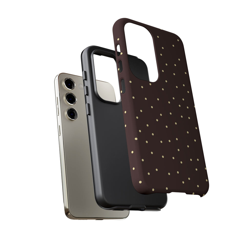 Brown Gold Polka Dot Tough Phone Case