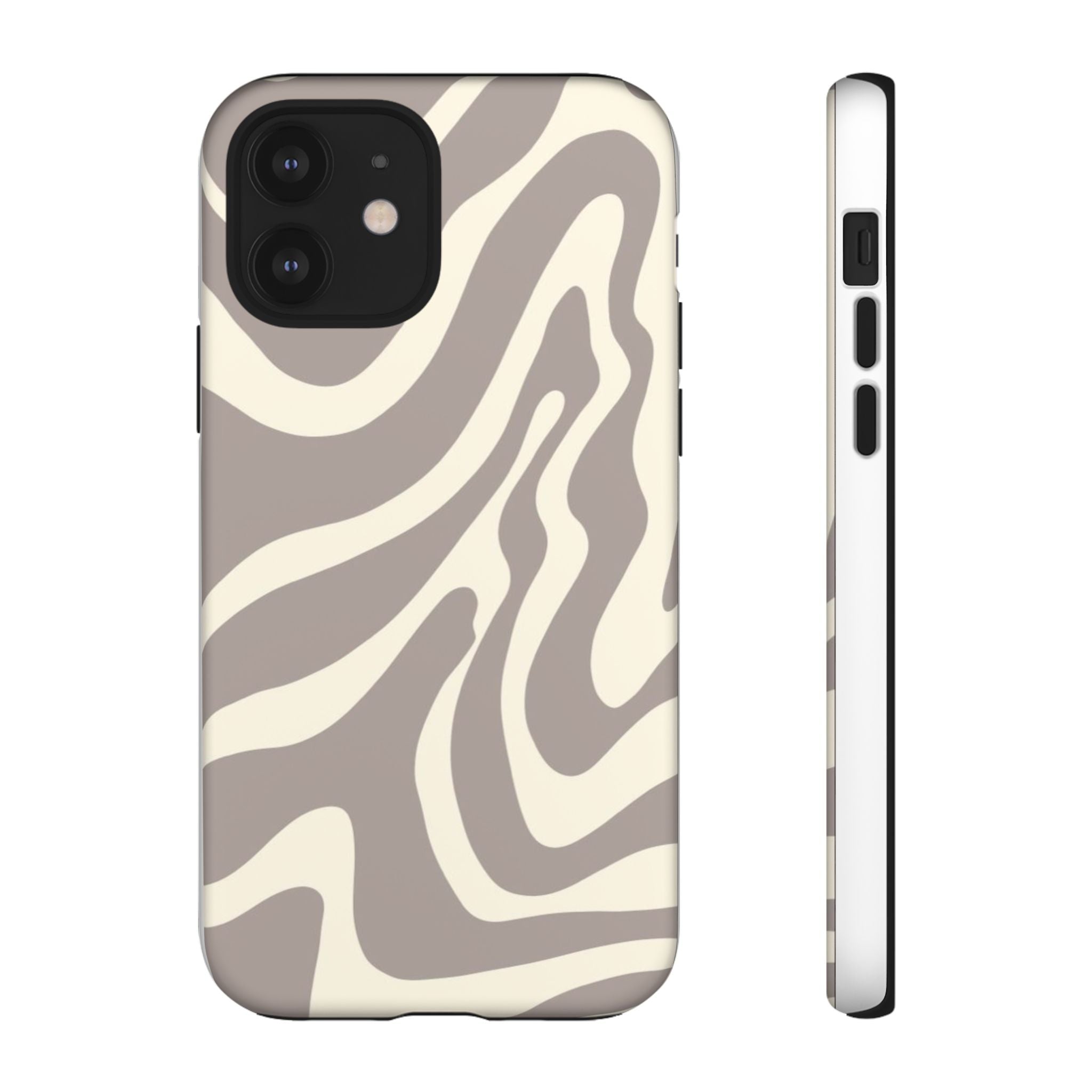 Neutral Zebra Print Tough iPhone Case