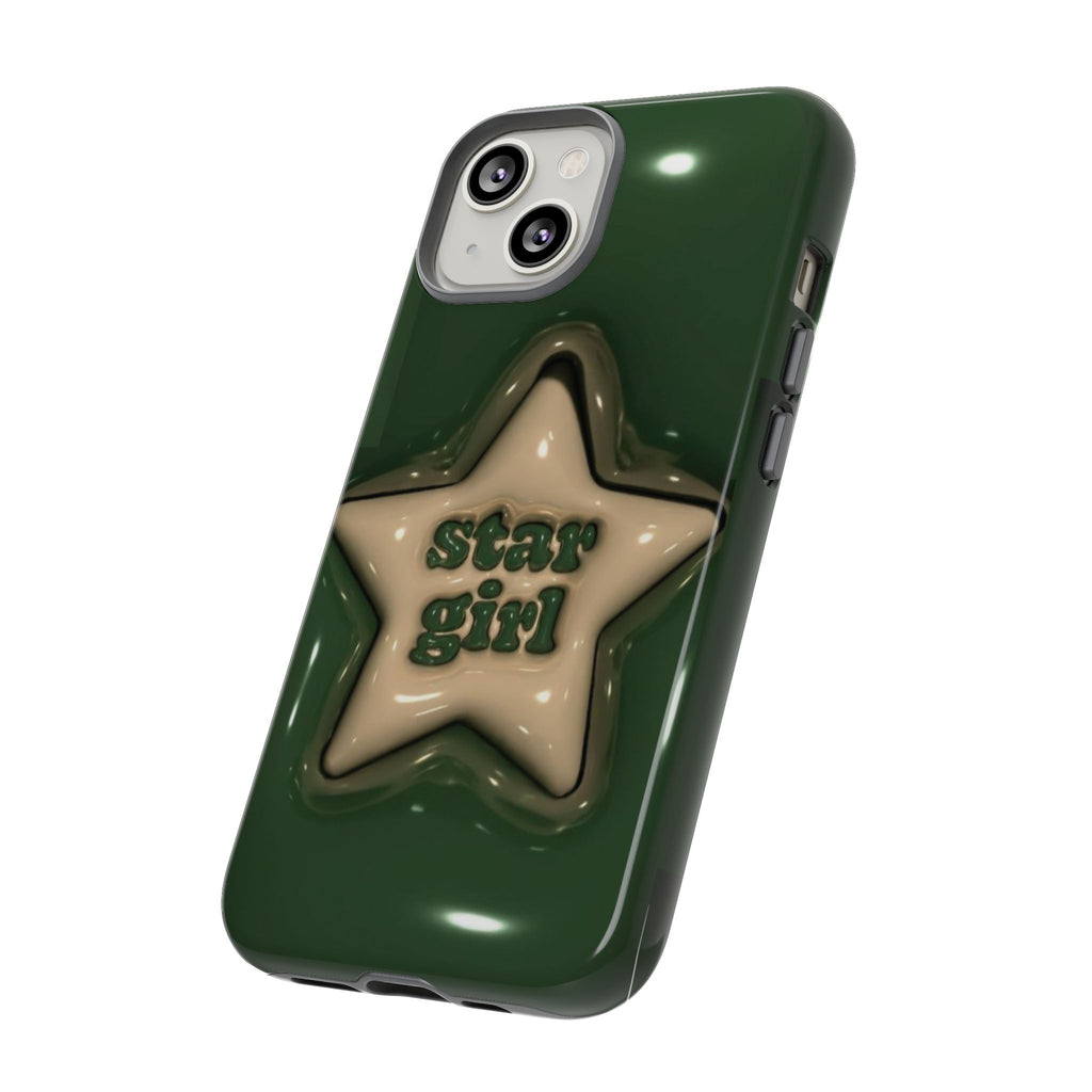 Star Girl iPhone Case — Green Star Protective Case