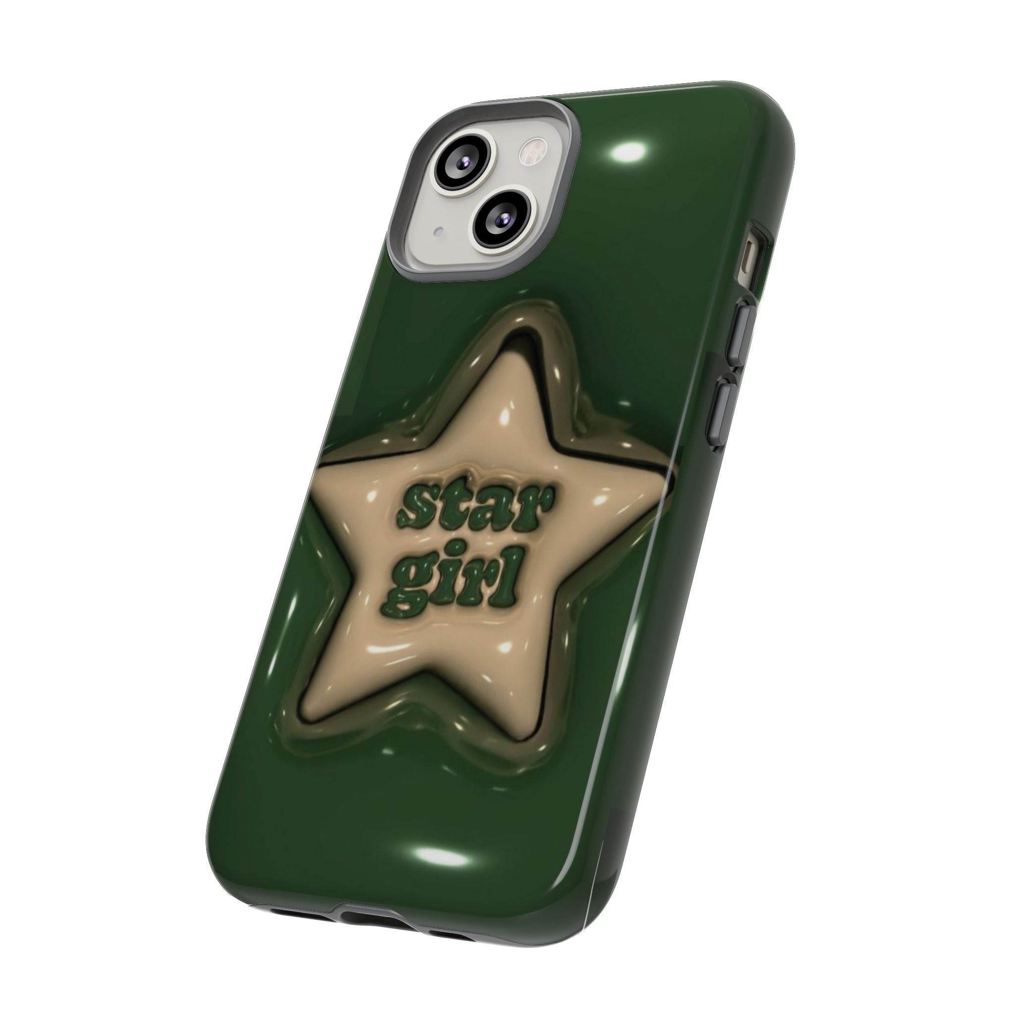 Star Girl iPhone Case — Green Star Protective Case