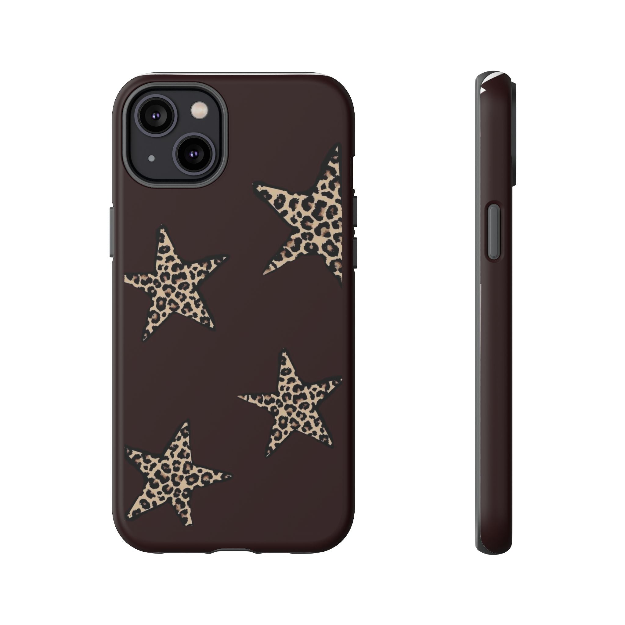Leopard Star iPhone Case — Chic Brown Protective Tough Case