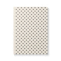 Polka Dot Softcover Journal — Cream Notebook with Black Dot Pattern, Printed Interior