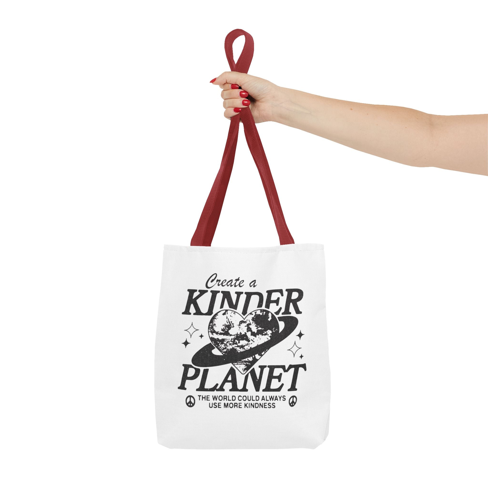 Create a Kinder Planet Tote Bag — Eco-Friendly Earth Love Canvas Tote
