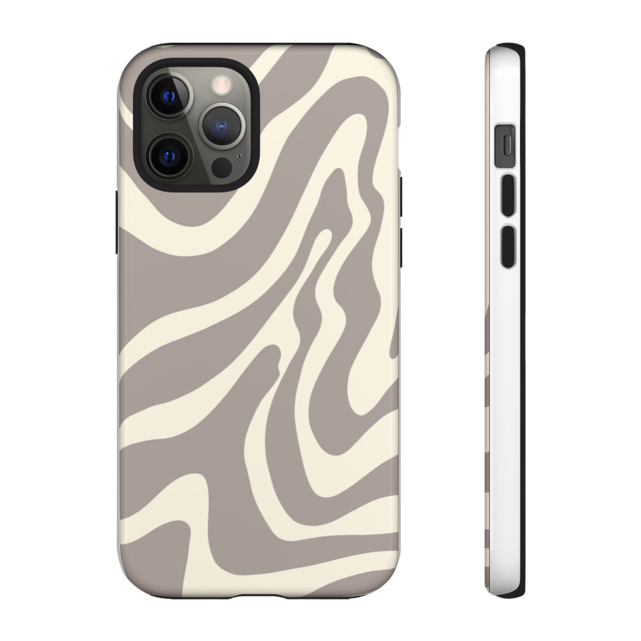 Neutral Zebra Print Tough iPhone Case