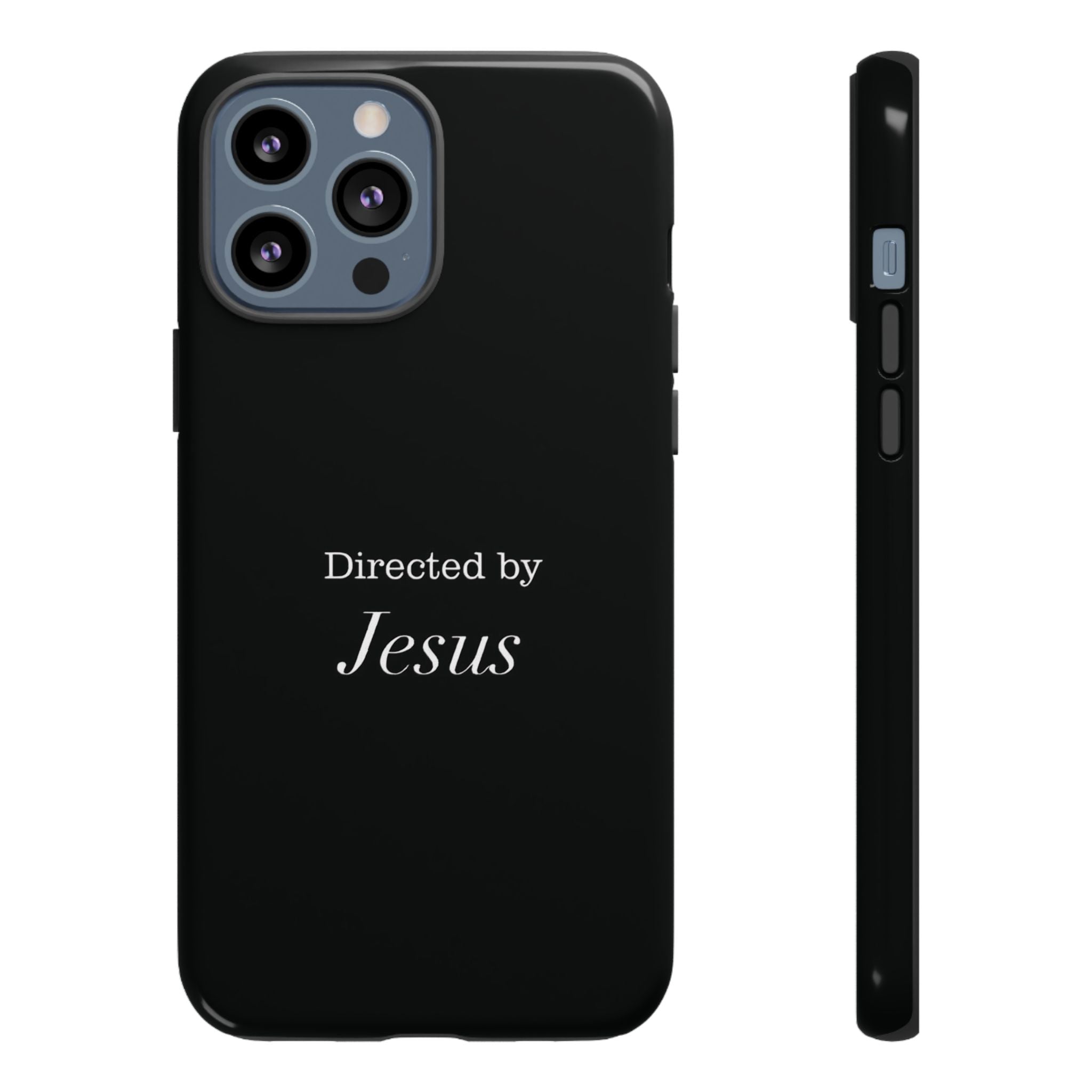 Directed by Jesus Tough Phone Case — Faith Black Protective Case