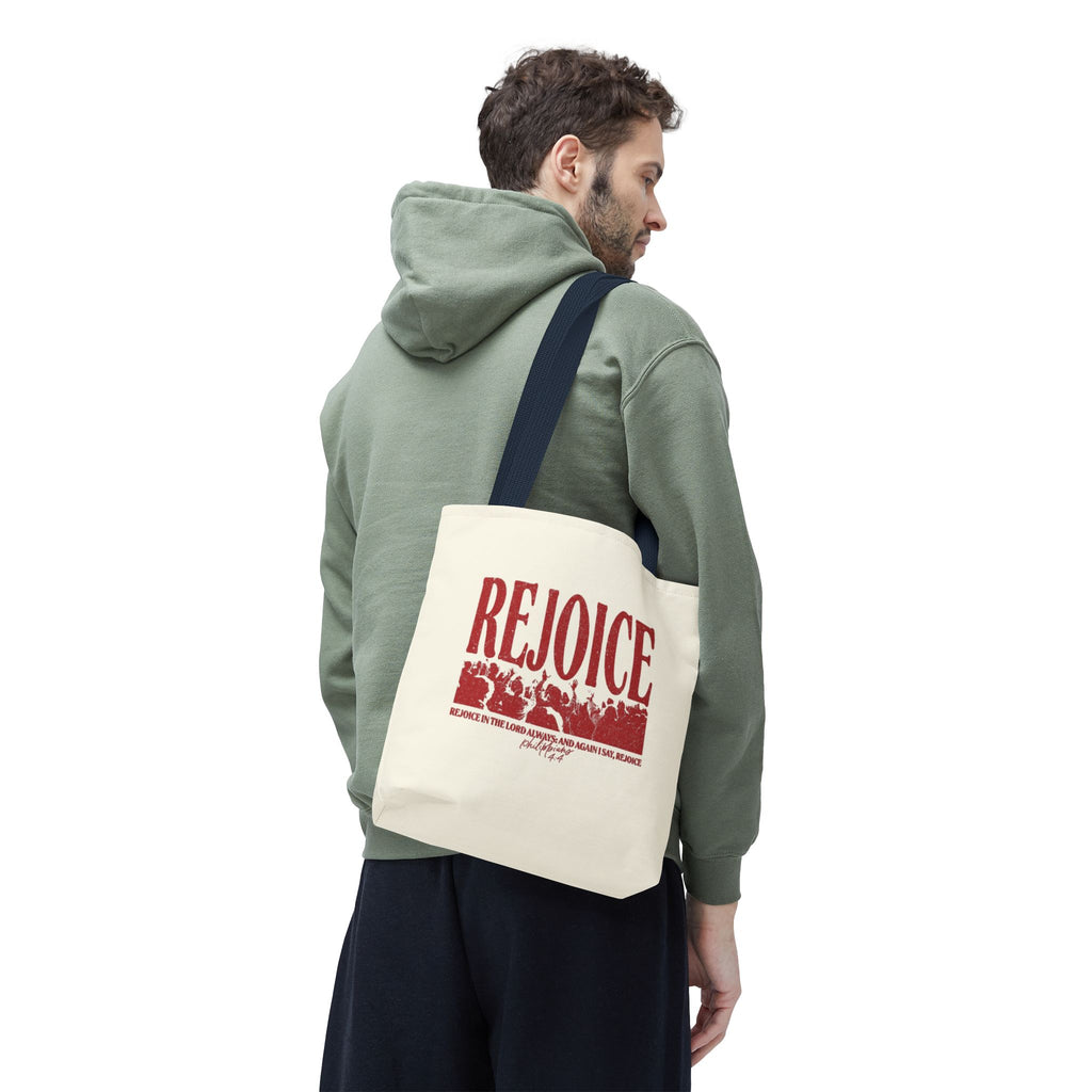 "Rejoice" Graphic Tote Bag