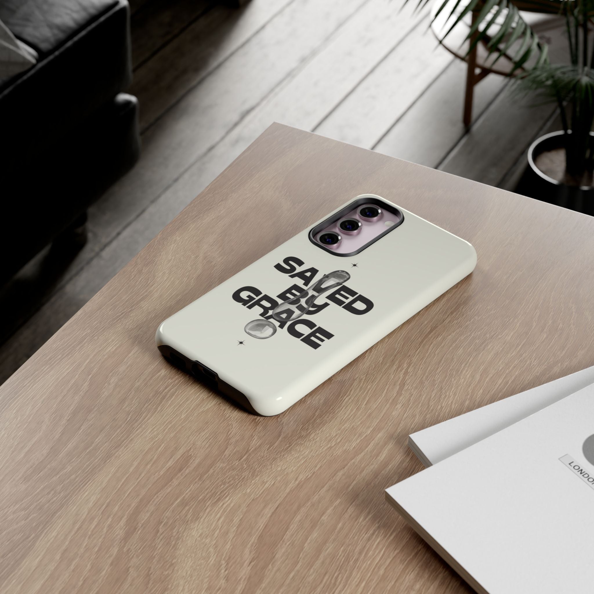 Saved By Grace Tough Phone Case — Christian Faith iPhone Cover