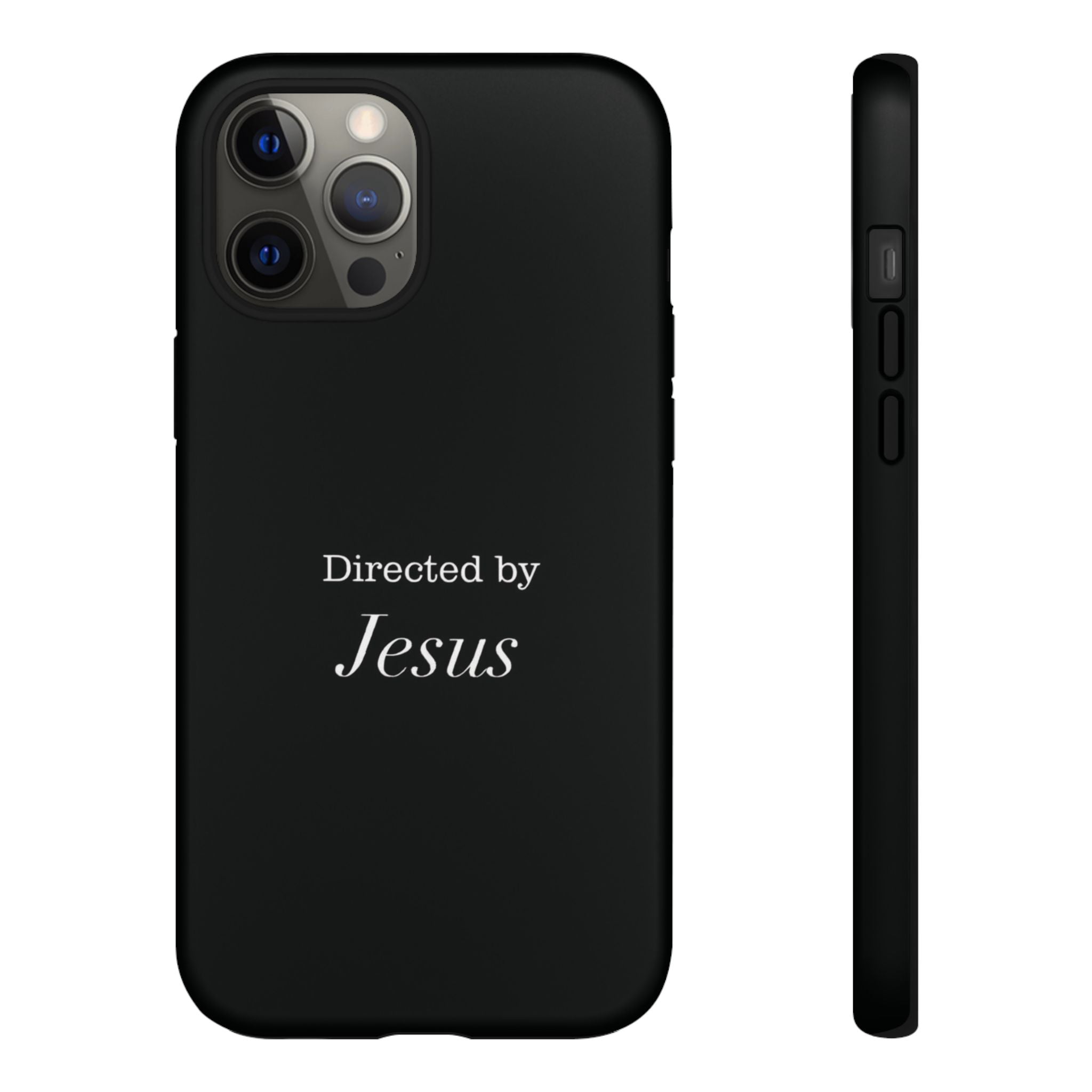 Directed by Jesus Tough Phone Case — Faith Black Protective Case