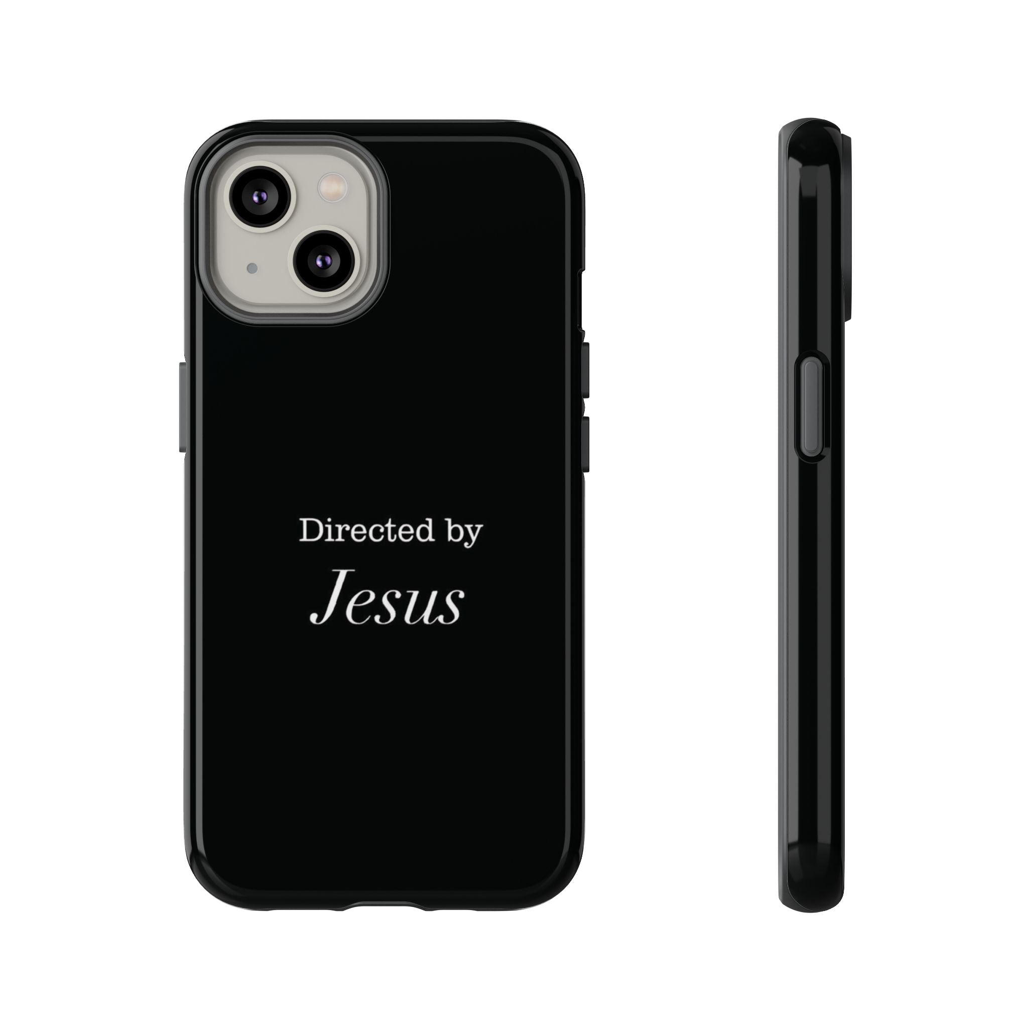 Directed by Jesus Tough Phone Case — Faith Black Protective Case