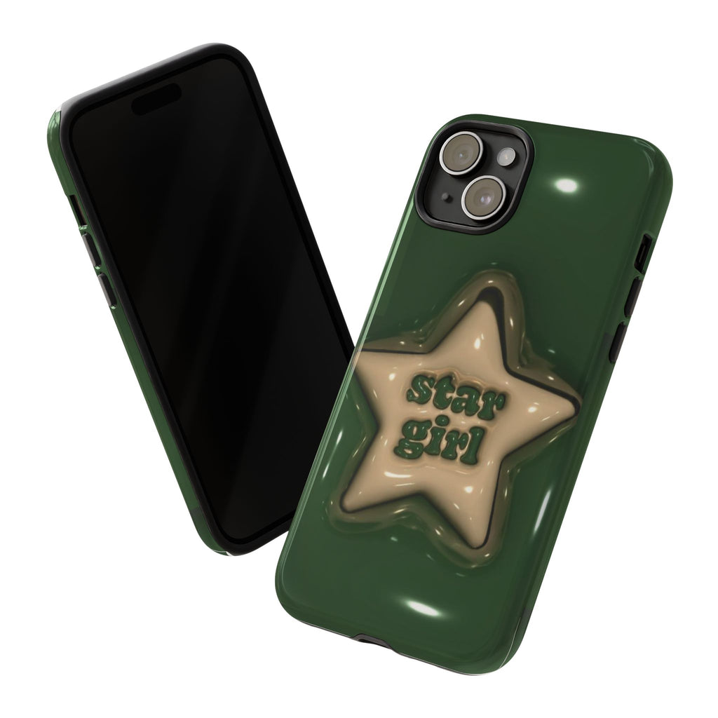 Star Girl iPhone Case — Green Star Protective Case
