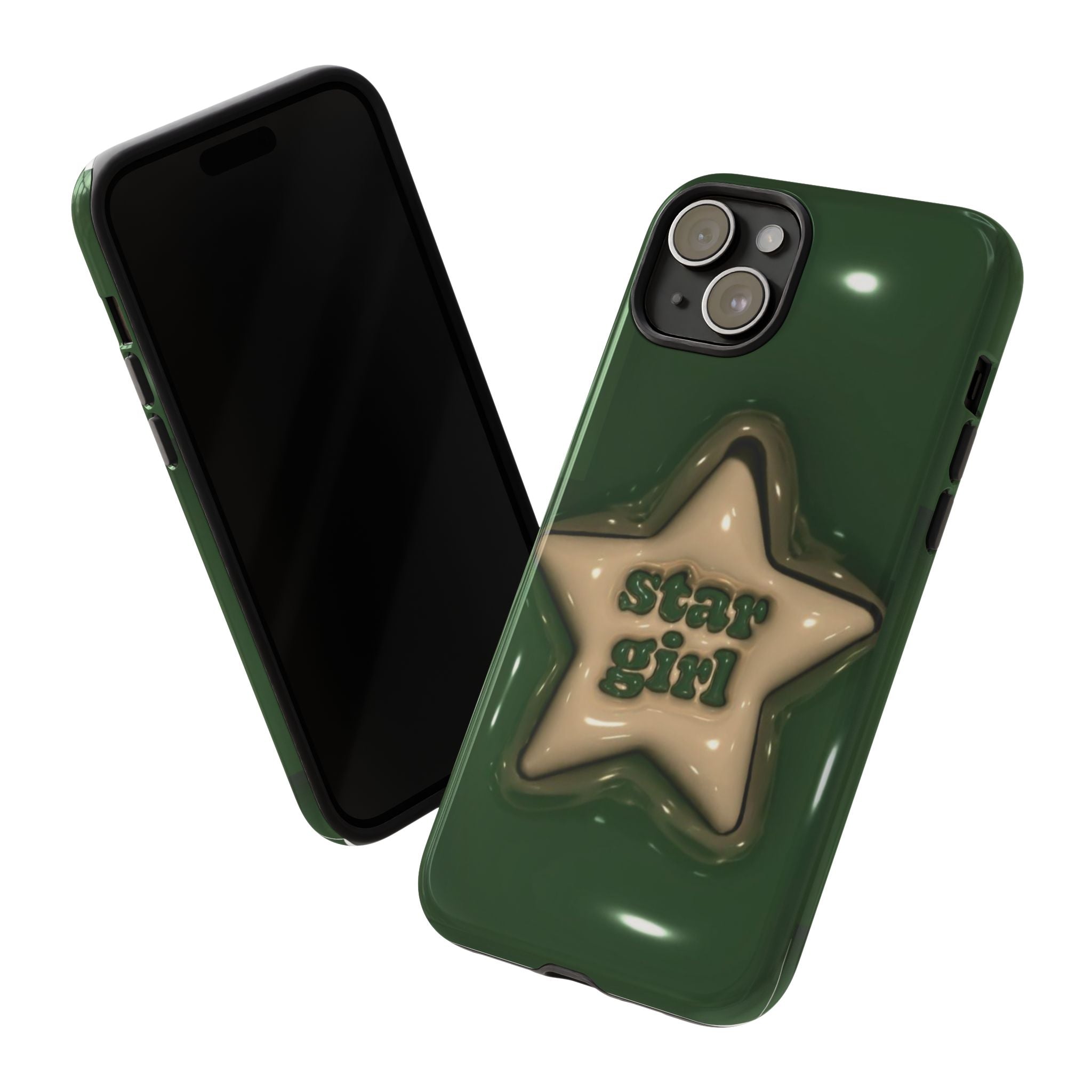 Star Girl iPhone Case — Green Star Protective Case